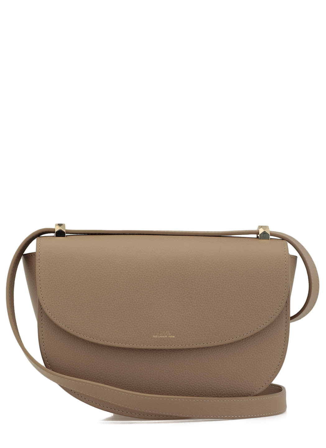 Apc Leather Shoulder Bag In Chataigne