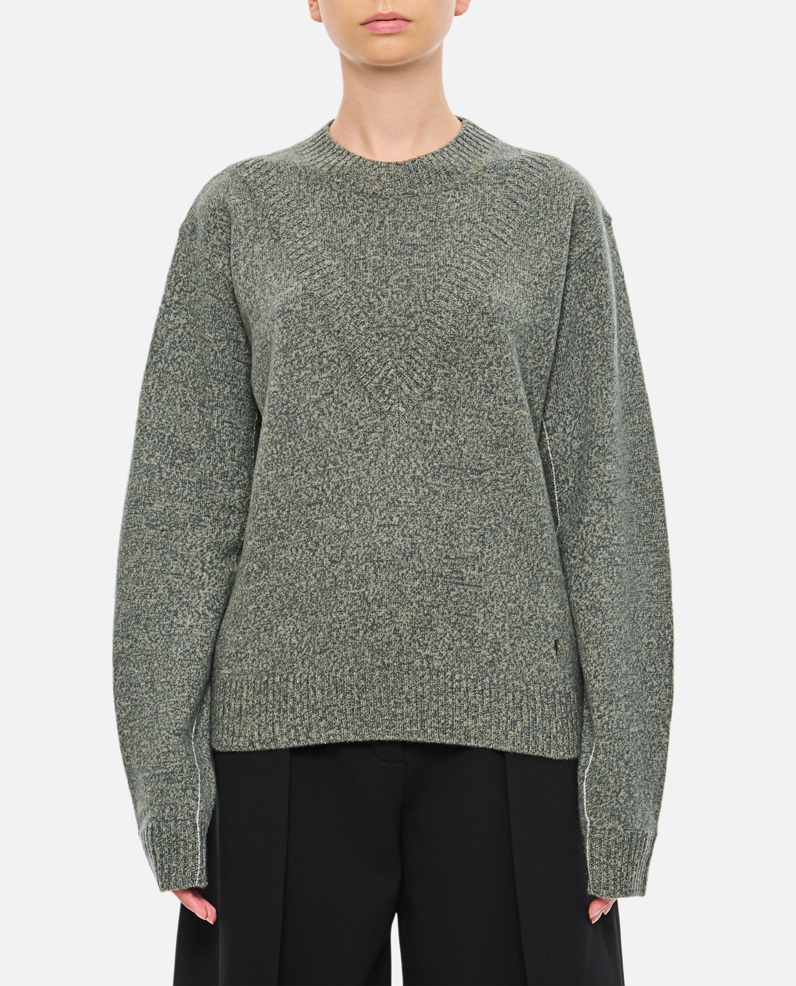 Round Neck Wool And Cashmere Pullover