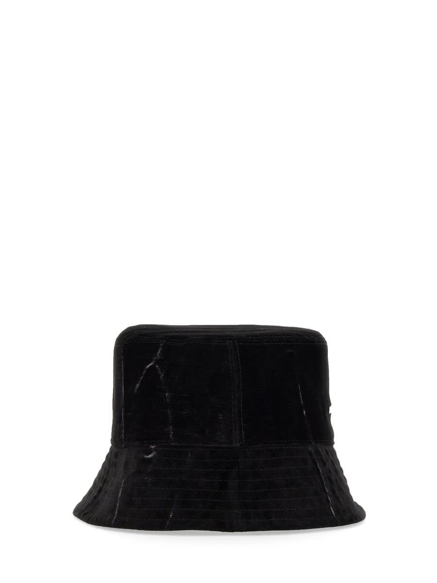 Shop Stella Mccartney Bucket Hat With Logo In Black
