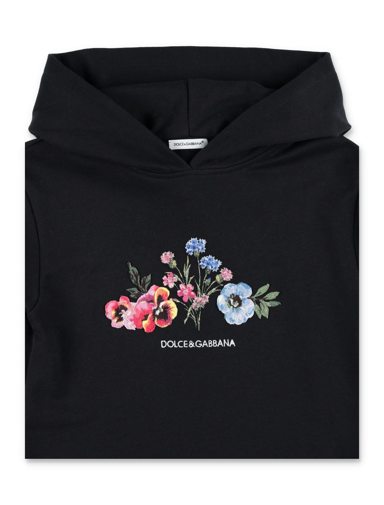 Shop Dolce & Gabbana Hoodie Dress In Black