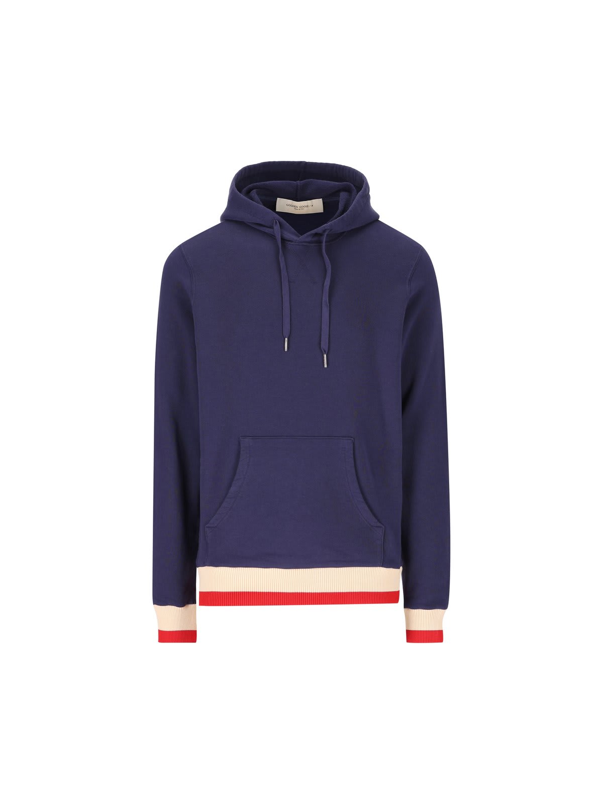 Shop Golden Goose Logo Detailed Drawstring Hoodie In .