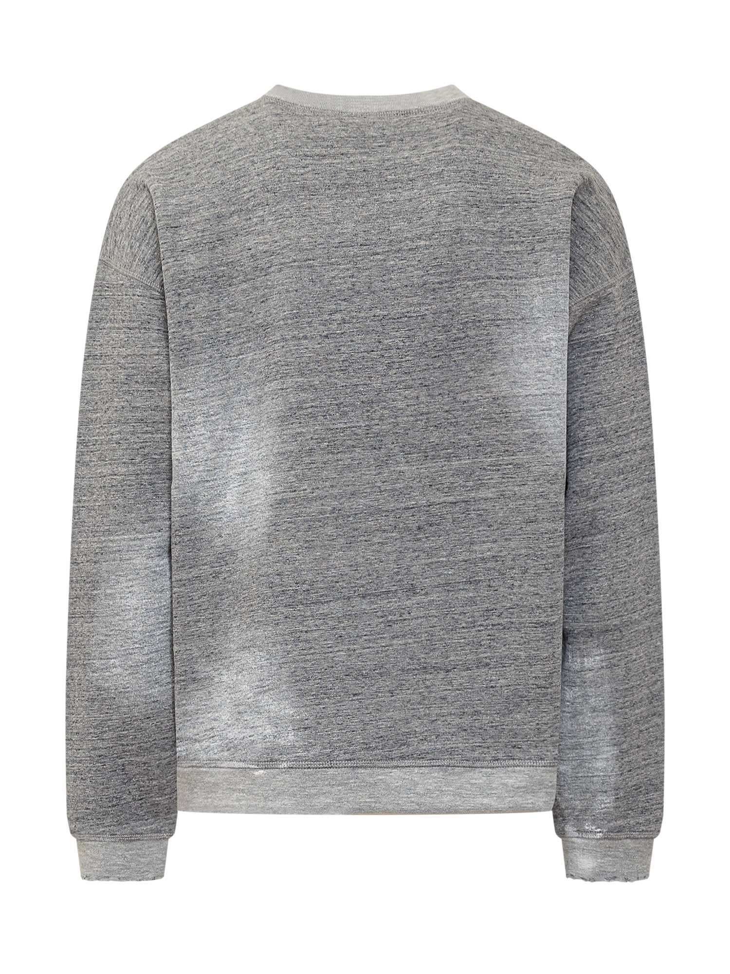 Shop Dsquared2 Sweatshirt With Logo In Grey Melange