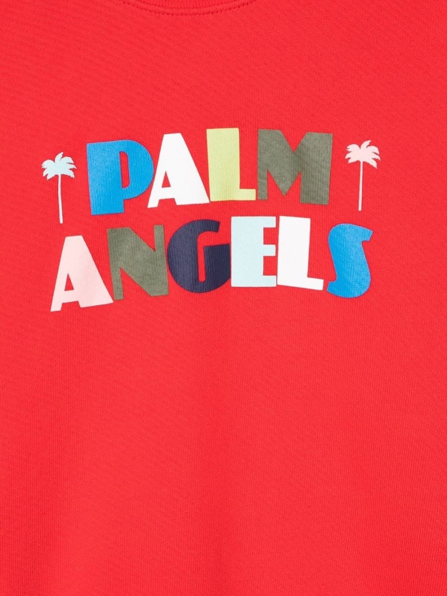 Shop Palm Angels Crewneck Seasonal Logo In Red