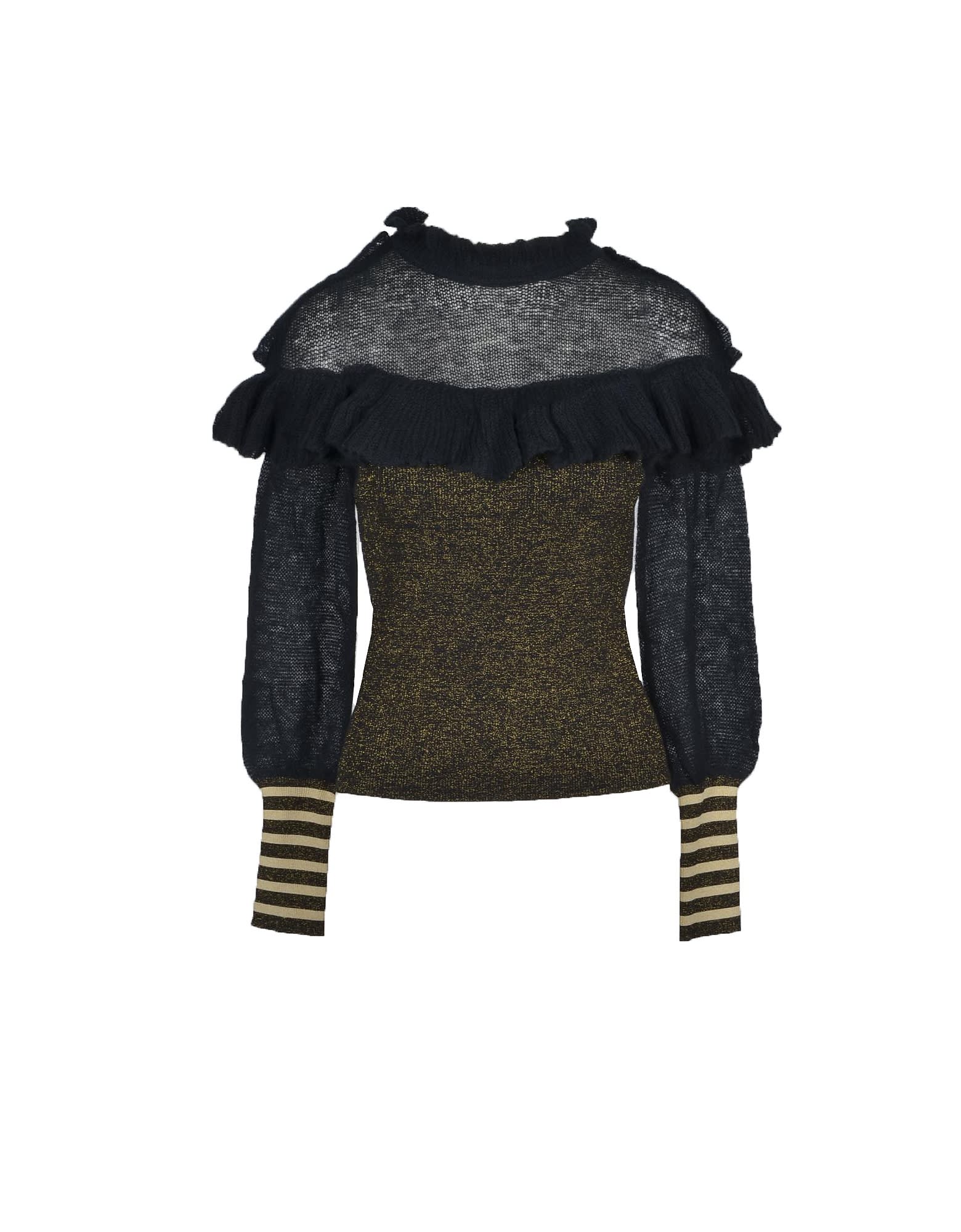 Pinko Womens Black / Gold Sweater