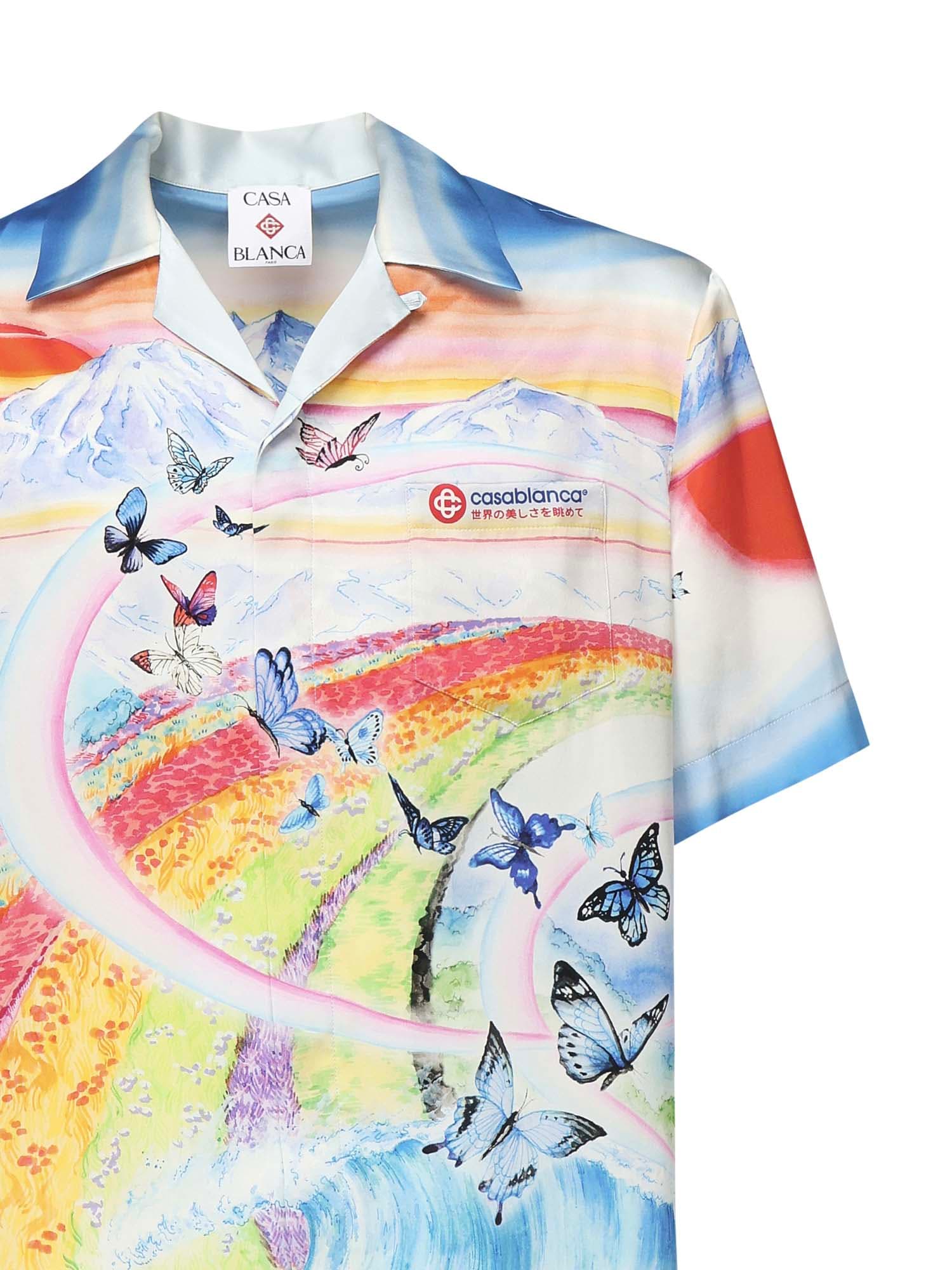 Casablanca Graphic Short-sleeve Shirt In Multi