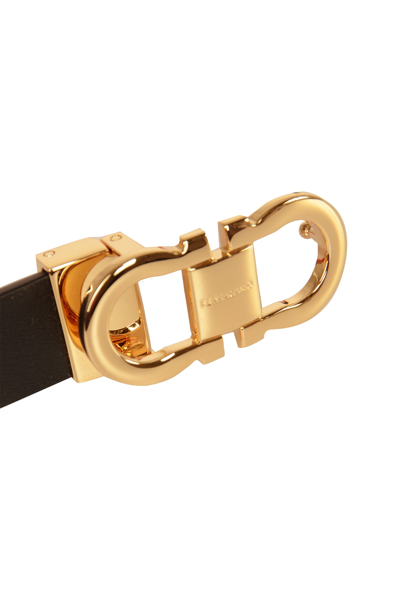 Ferragamo Double Gancini Belt In Black