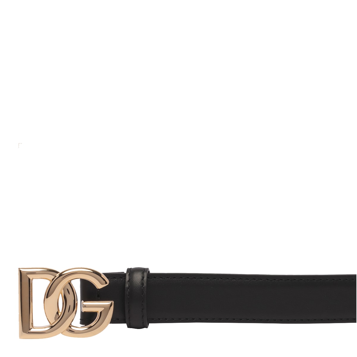 Shop Dolce & Gabbana Dg Logo Belt In Black