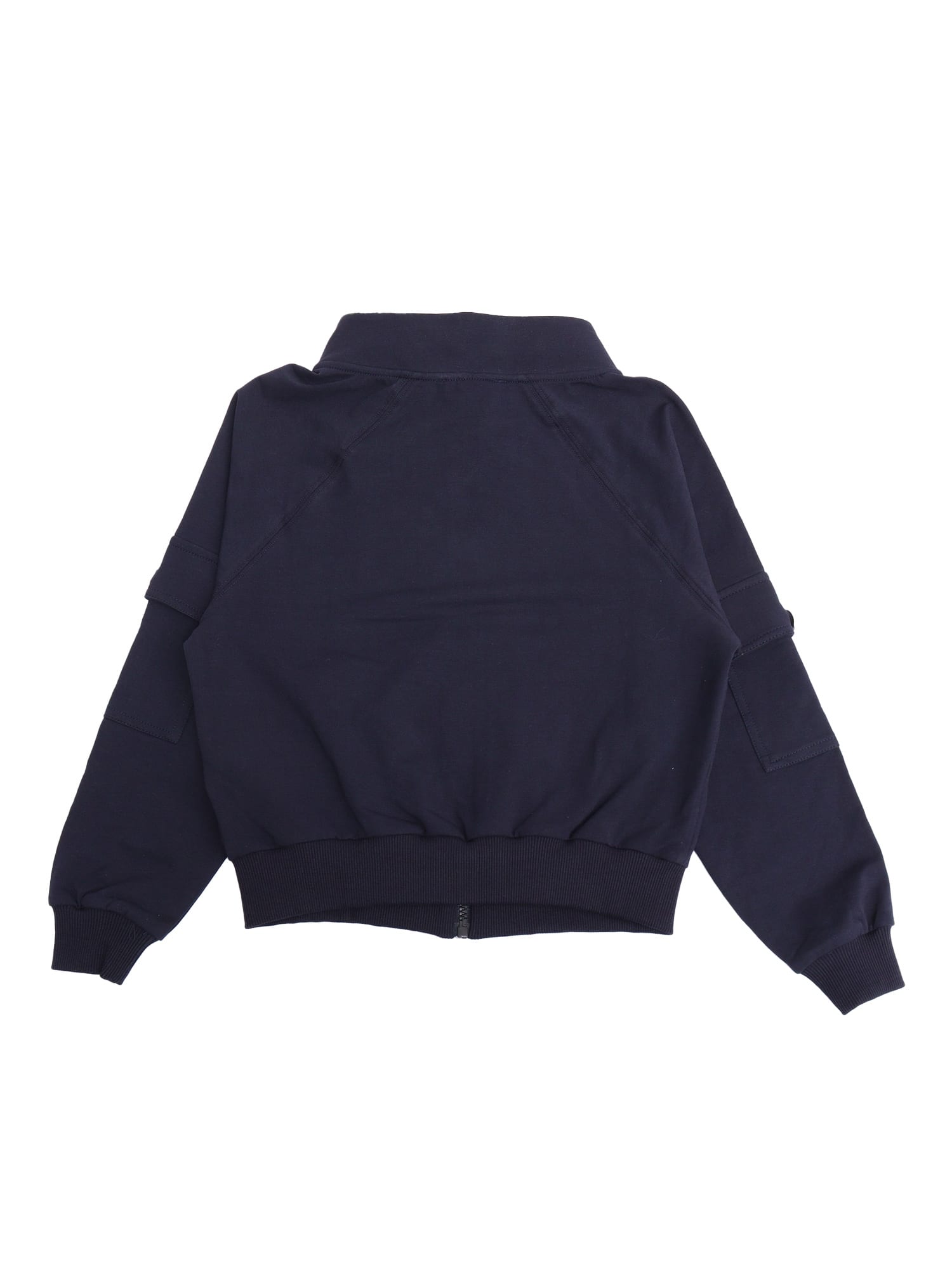 Monnalisa Sweatshirt With Pockets In Blue