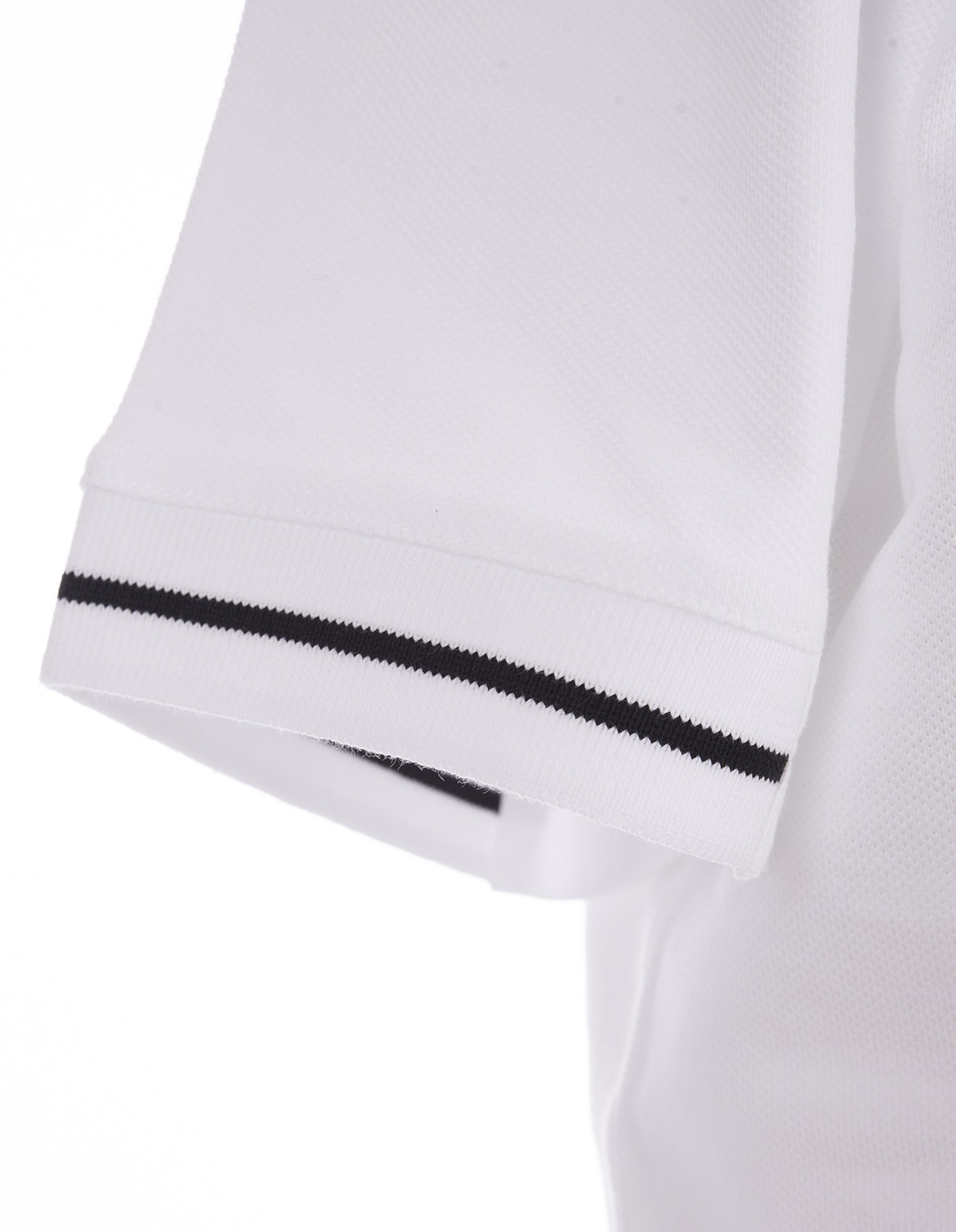 Shop Moncler White Short-sleeved Polo With Embroidered Logo