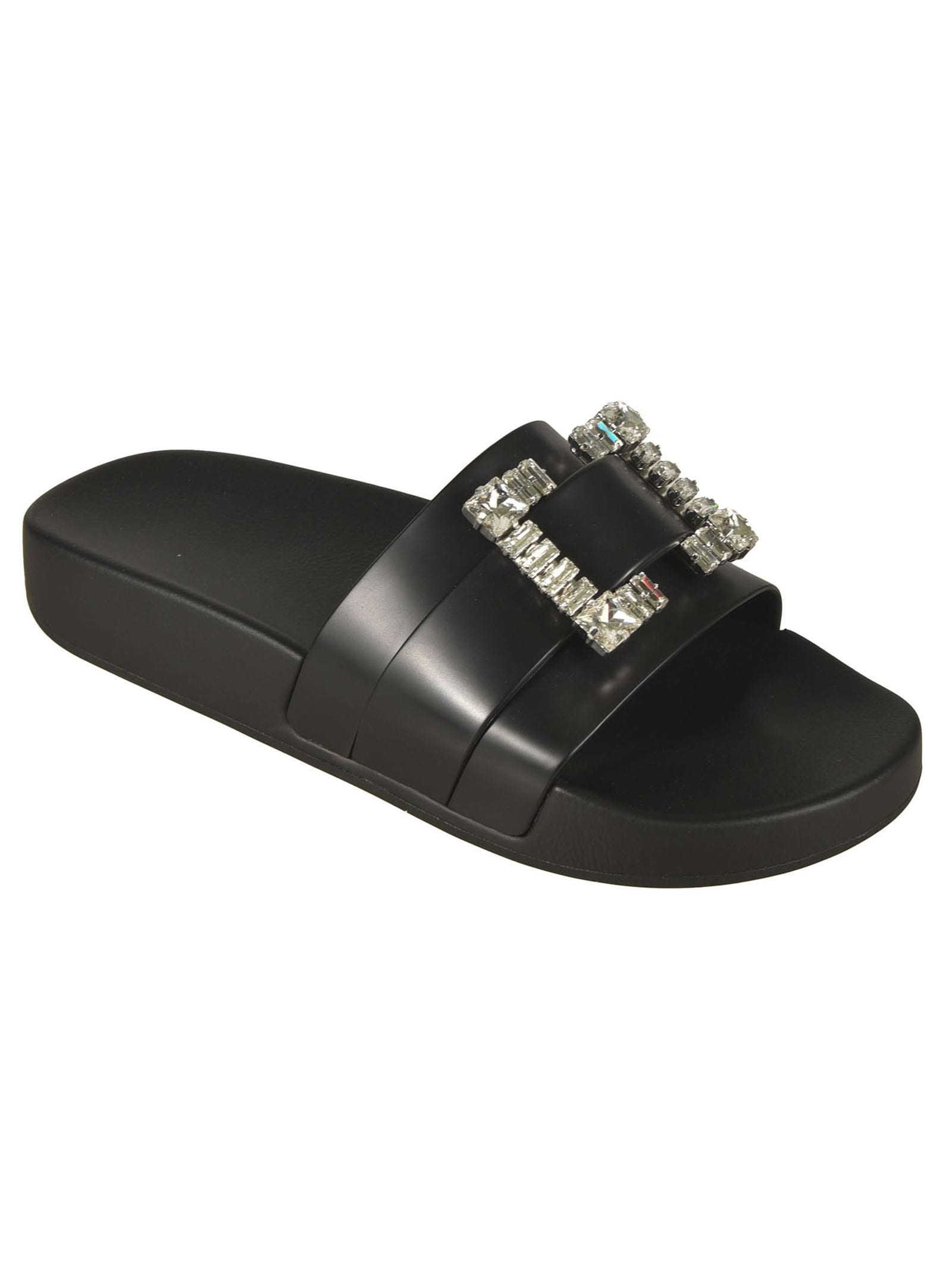 Sergio Rossi Matt Shiny Sandals In Black
