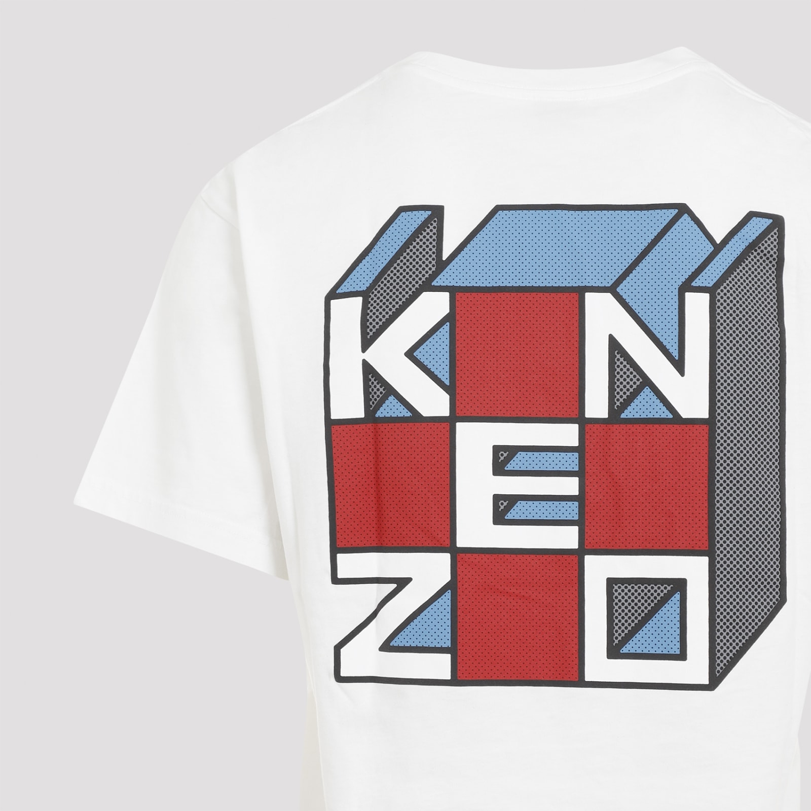 Shop Kenzo Kube Oversize Gots T-shirt In Off White