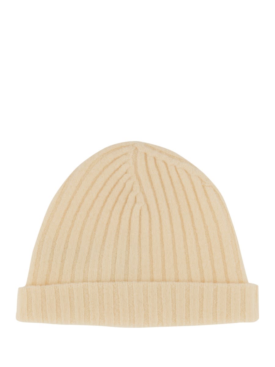 Shop Jil Sander Beanie Hat In Ivory