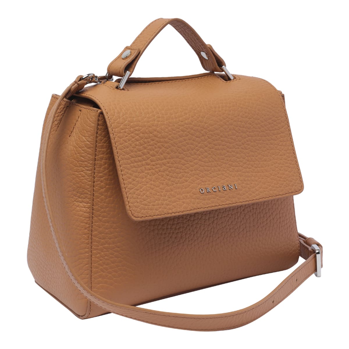 Shop Orciani Small Sveva Handbag In Brown