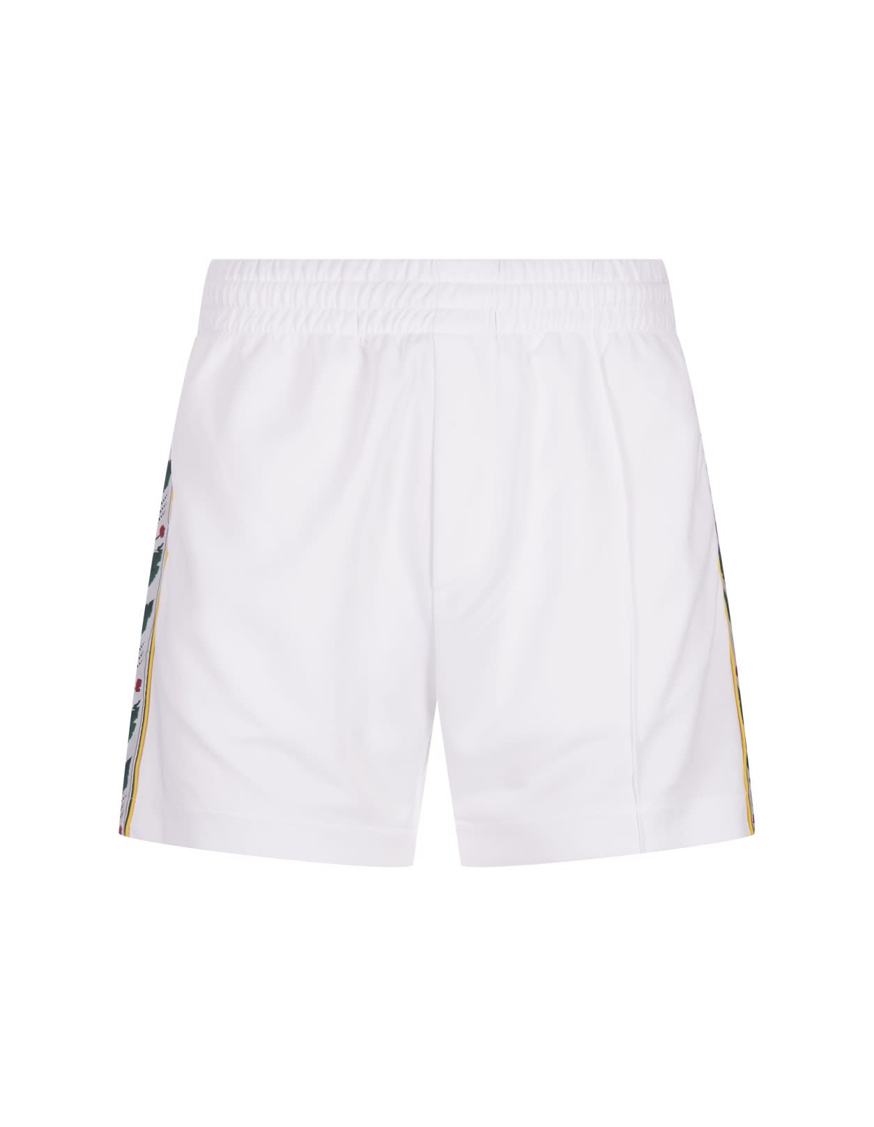 Shop Casablanca White Shorts With Laurel Graphics