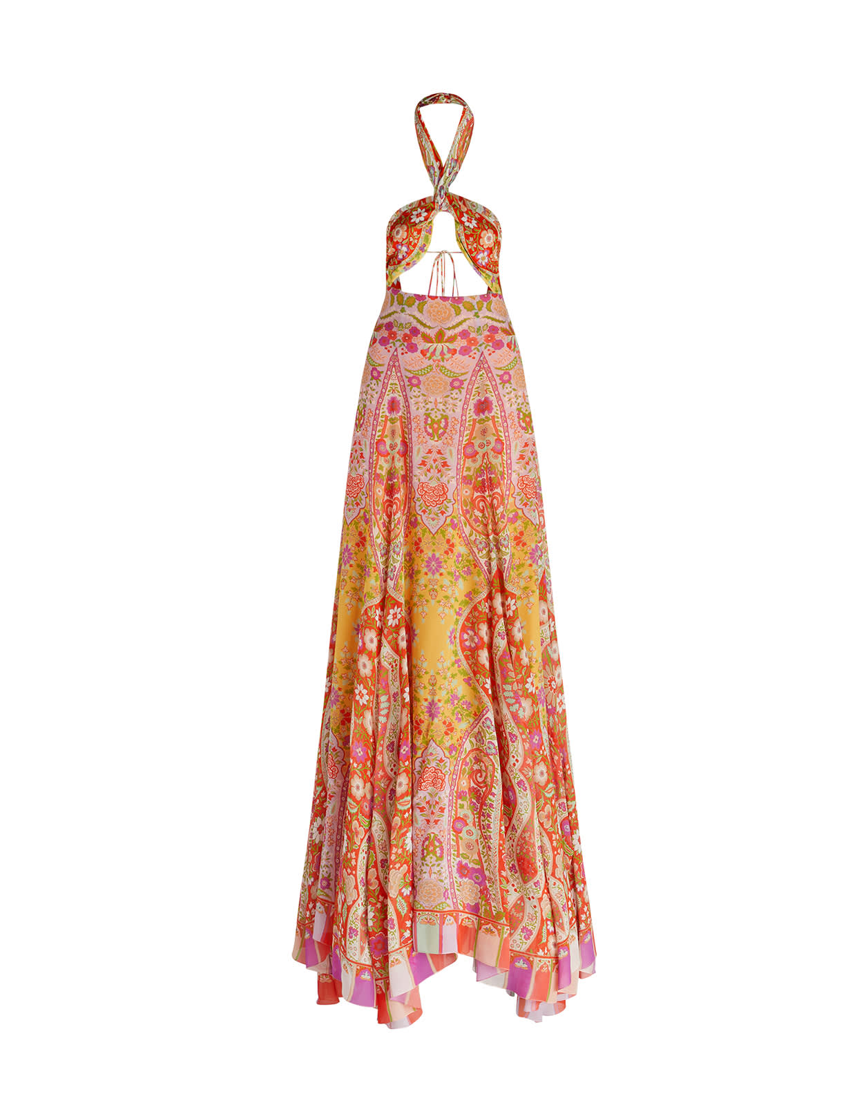 Etro Multicolored Floral Paisley Long Dress