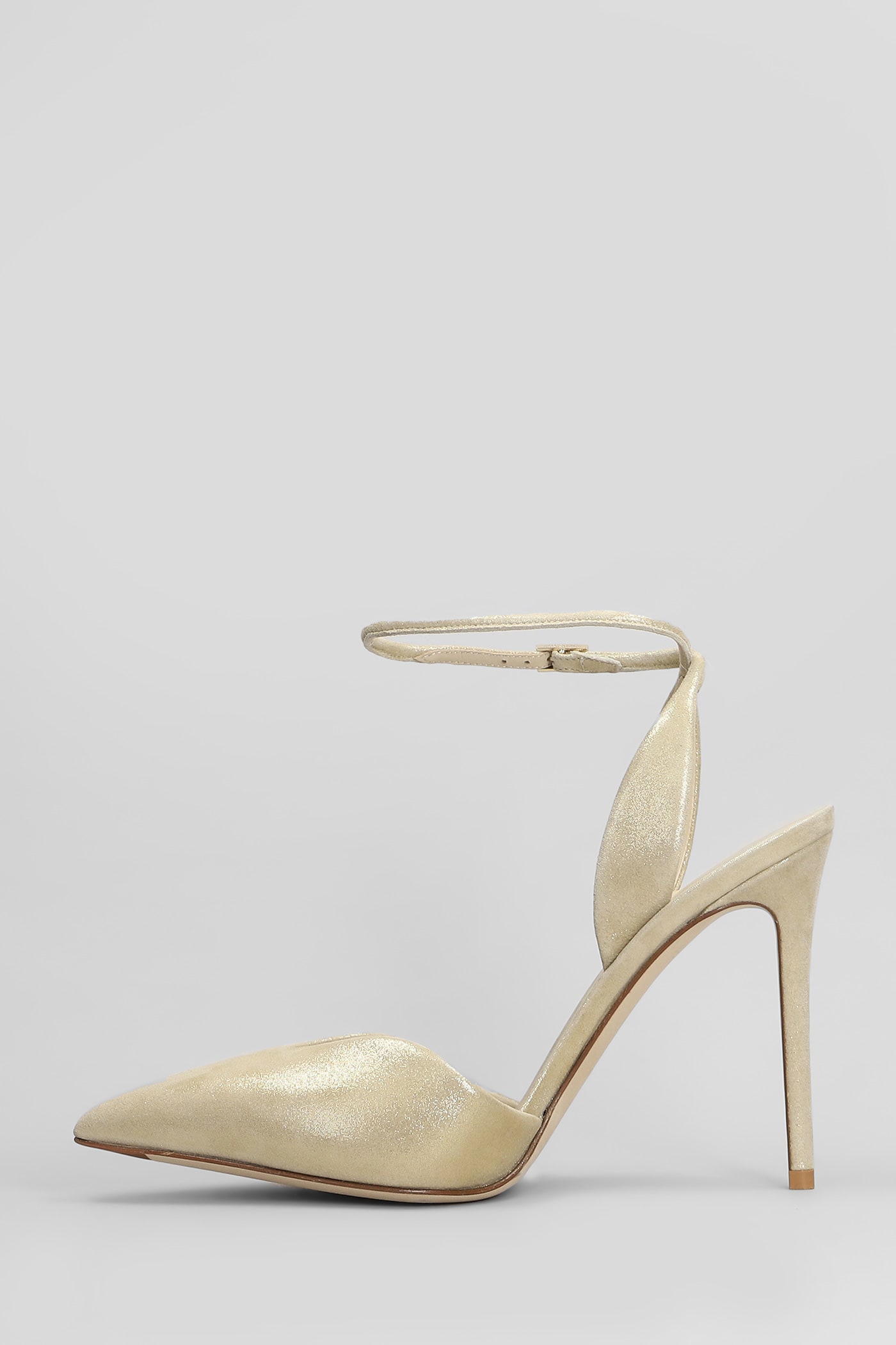 GIORGIO ARMANI PUMPS IN GOLD SUEDE