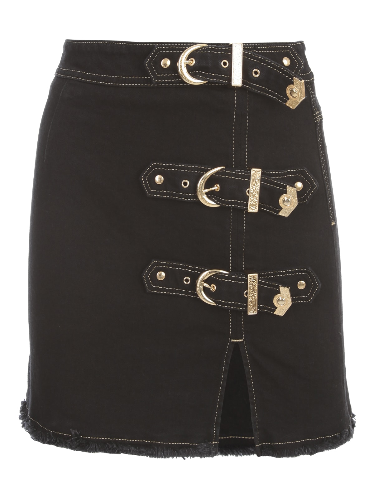 VERSACE JEANS COUTURE DENIM SKIRT W/BUCKLE,11329629