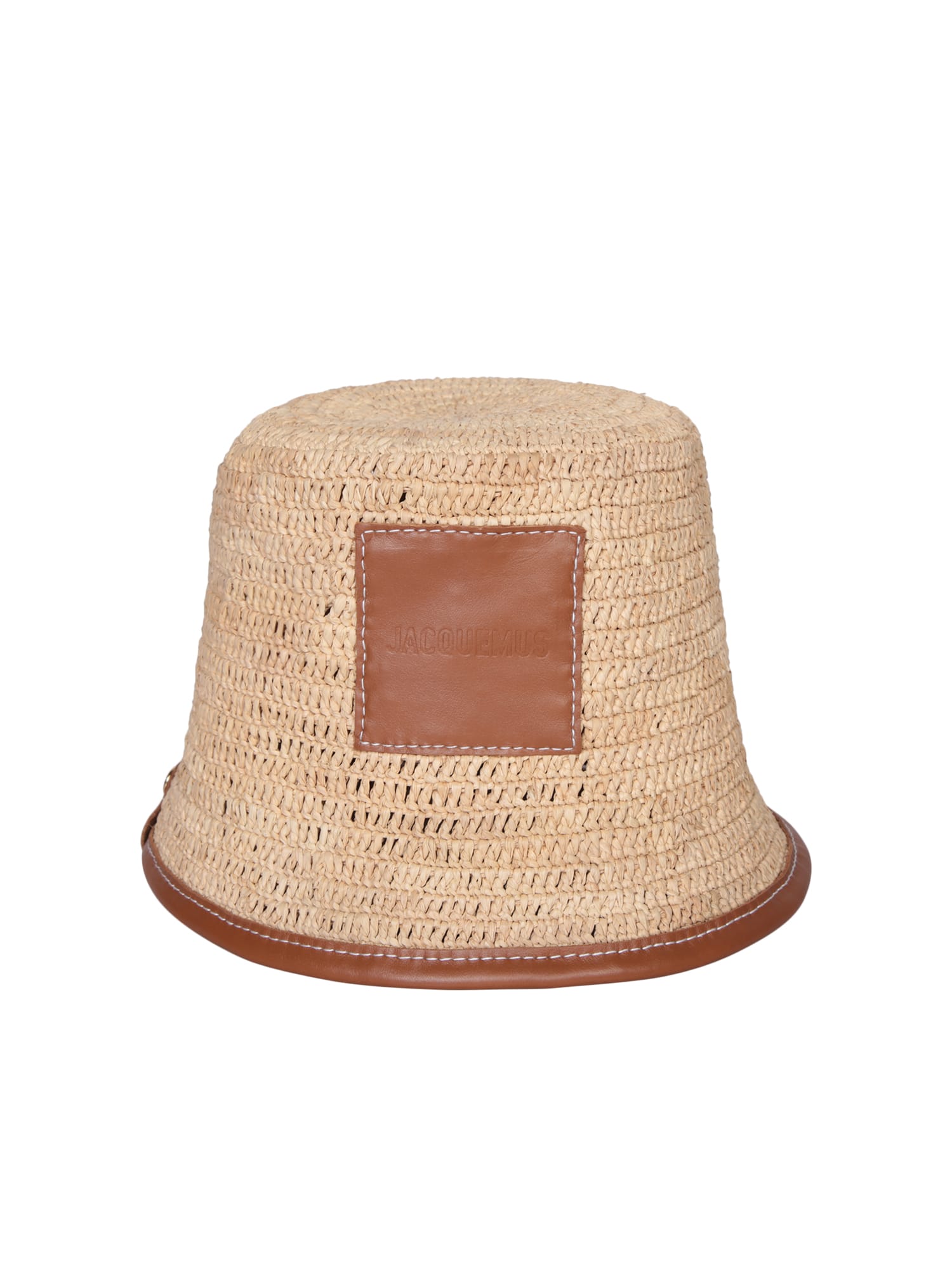 Shop Jacquemus Le Bob Soli Beige Hat In Brown