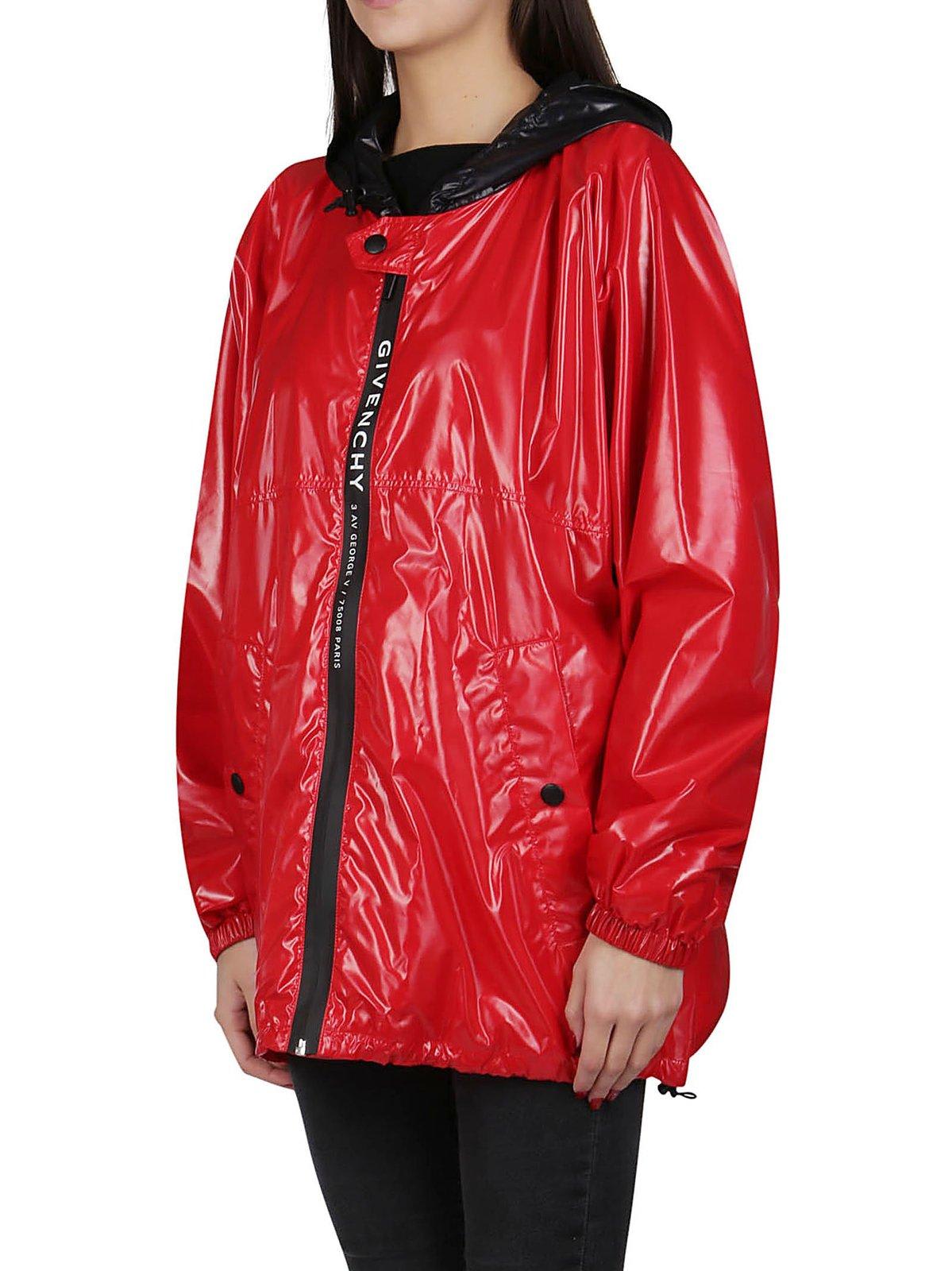 Shop Givenchy Hooded Jacket In Red