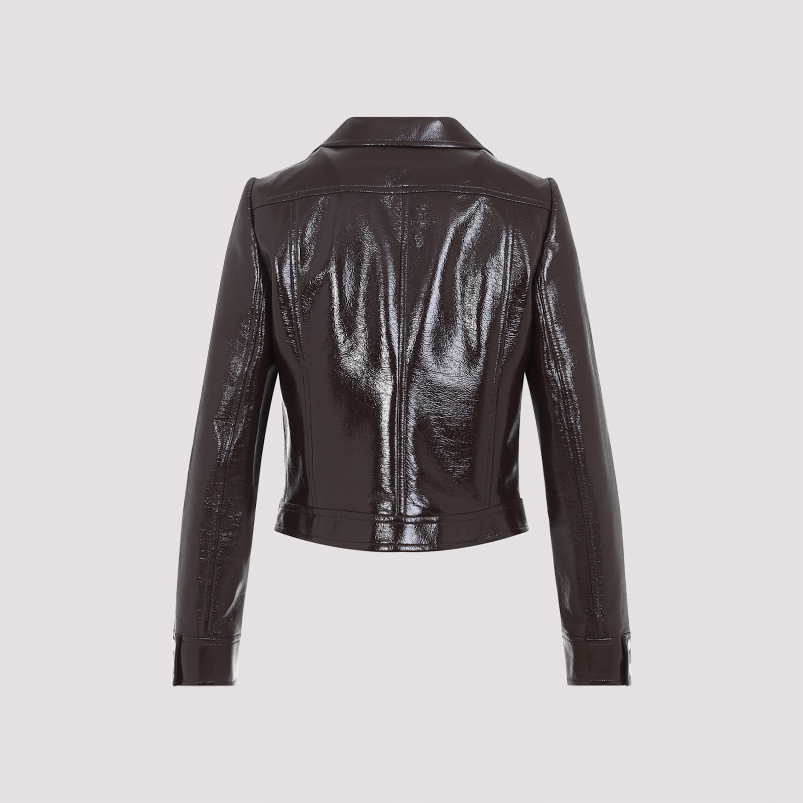 Courrèges Vinyl Jacket Women In Brown