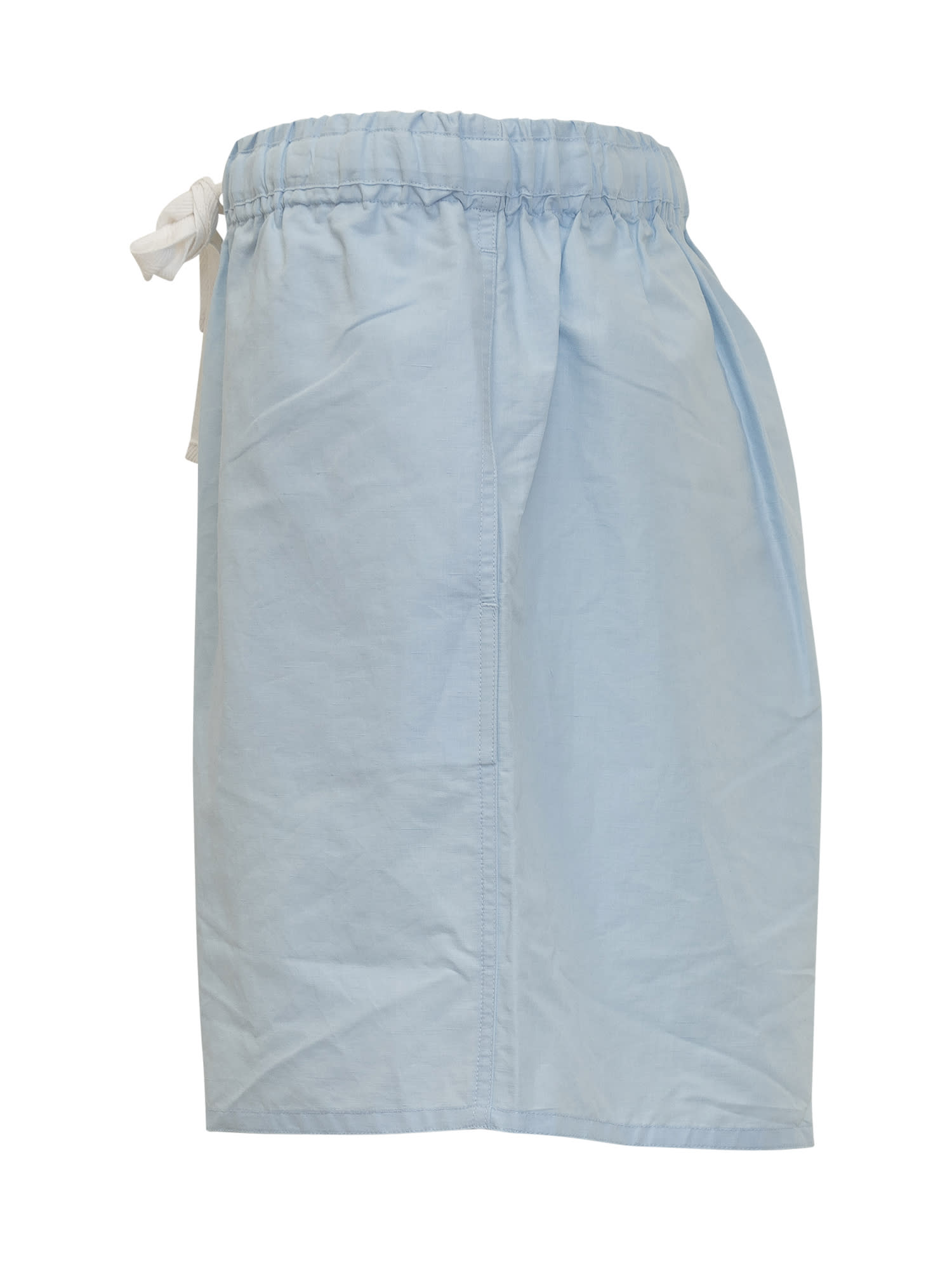 Jw Anderson Printed Drawstring Shorts In Light Blue