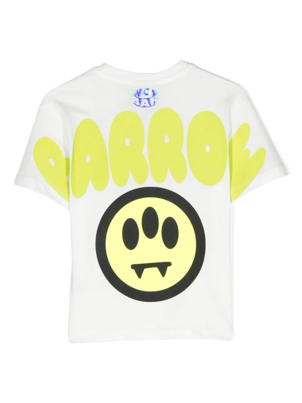 Shop Barrow White T-shirt With Front And Back Logo