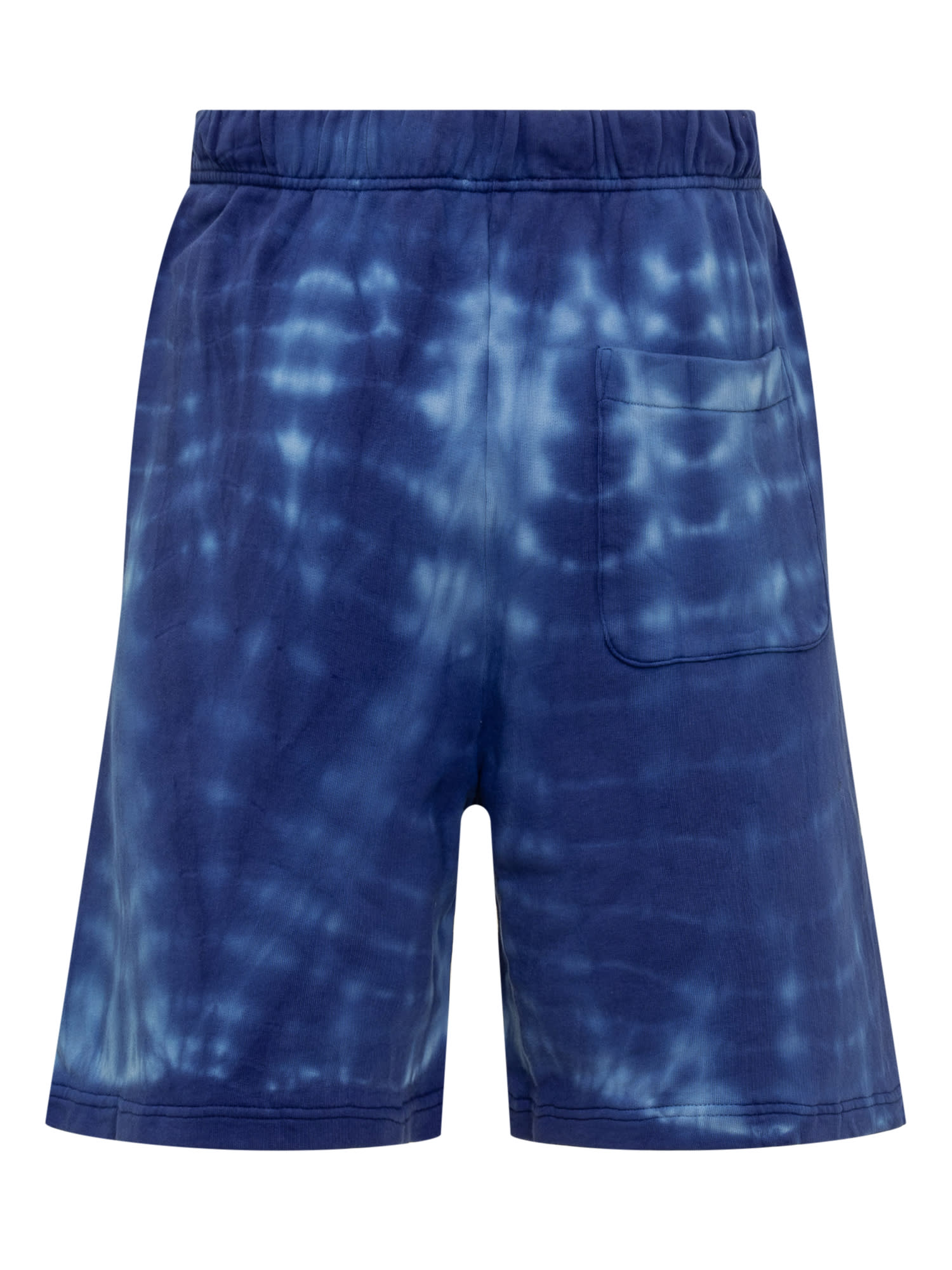 Shop Marcelo Burlon County Of Milan Soundwaves Shorts In Blue White