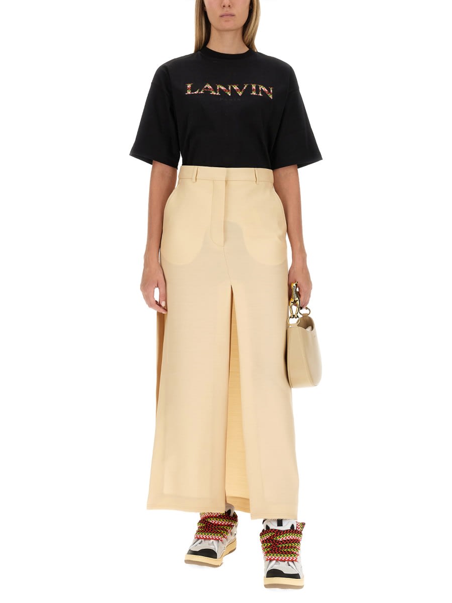 Shop Lanvin T-shirt With Logo In Black