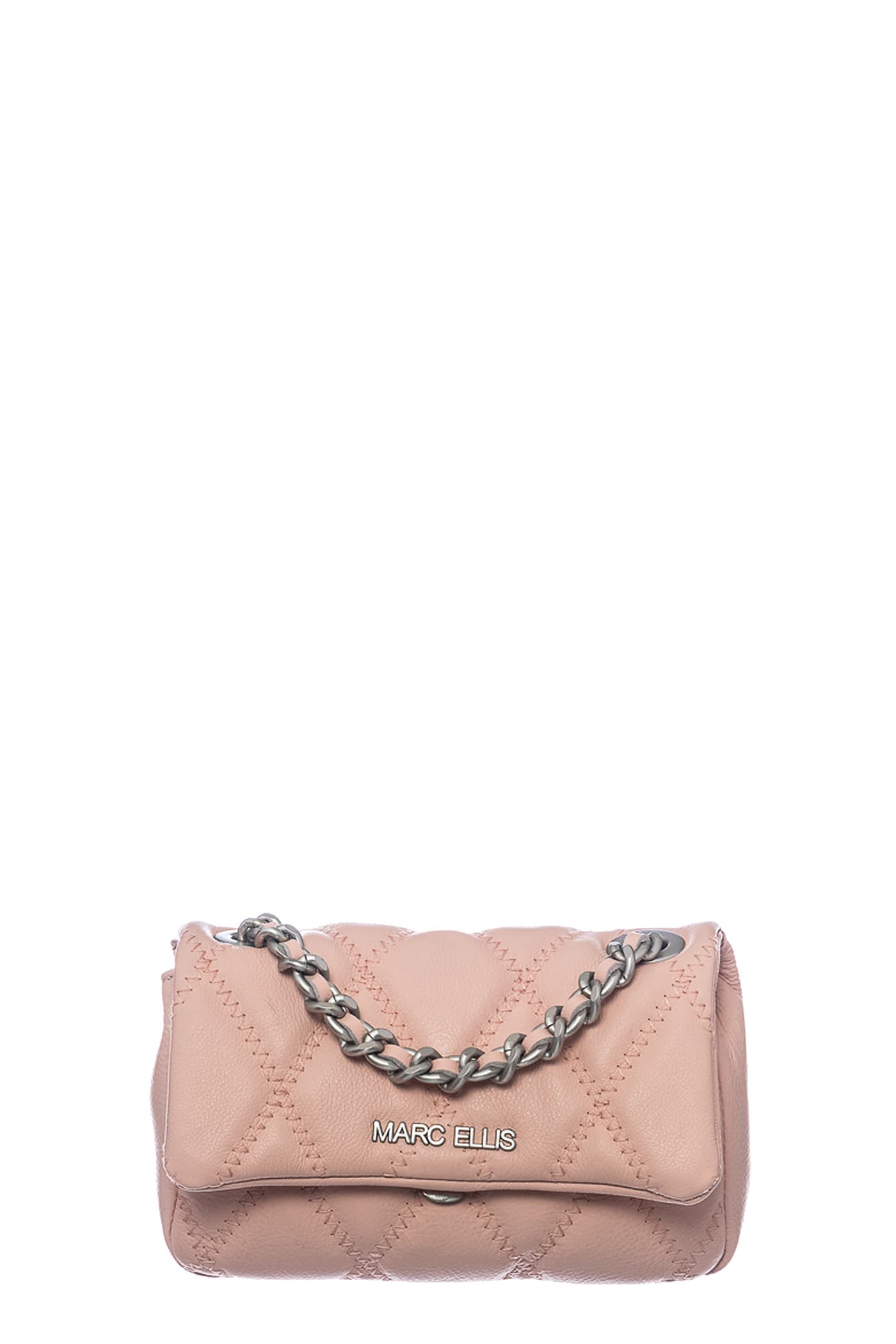 Marc Ellis Desdemona S Shoulder Bag In Rose-pink Leather