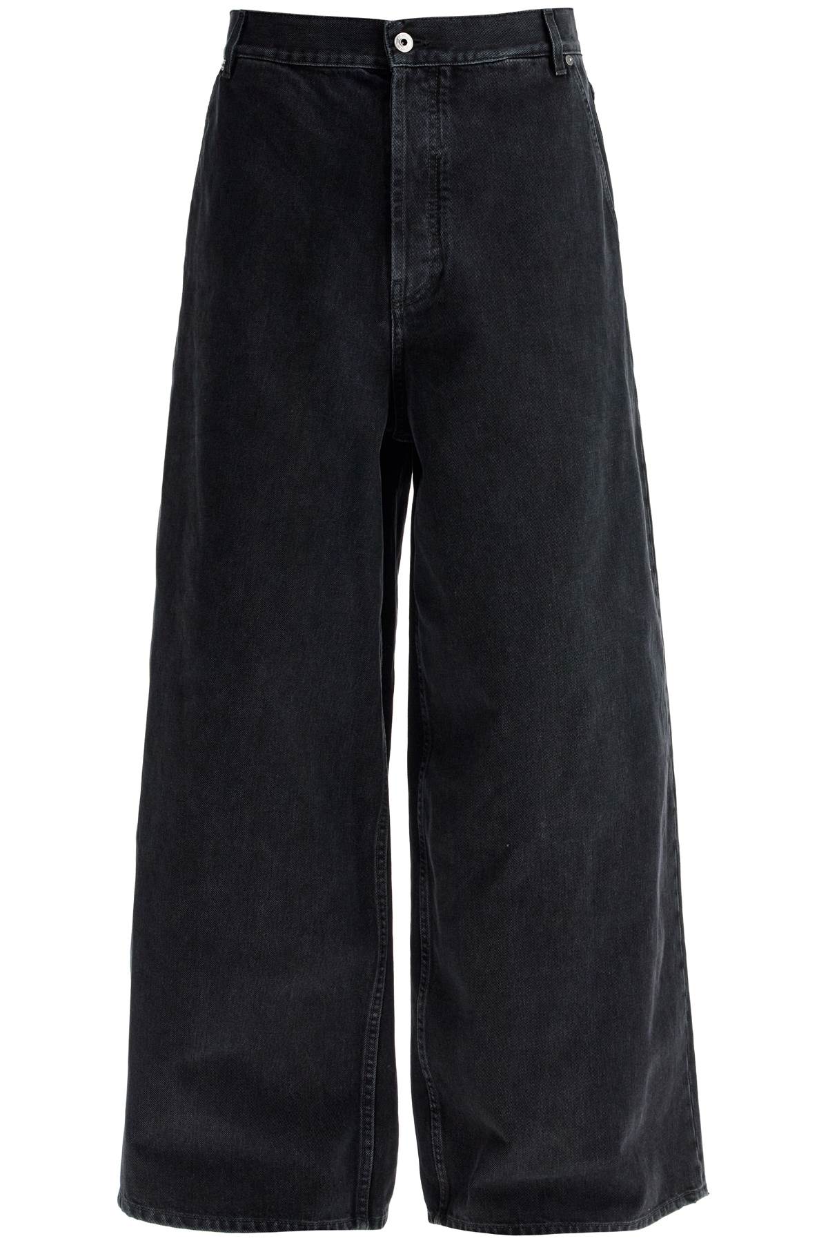 Shop Off-white Wide Five-pocket Jeans With Spacious In Vintage Black - No Color (blue)