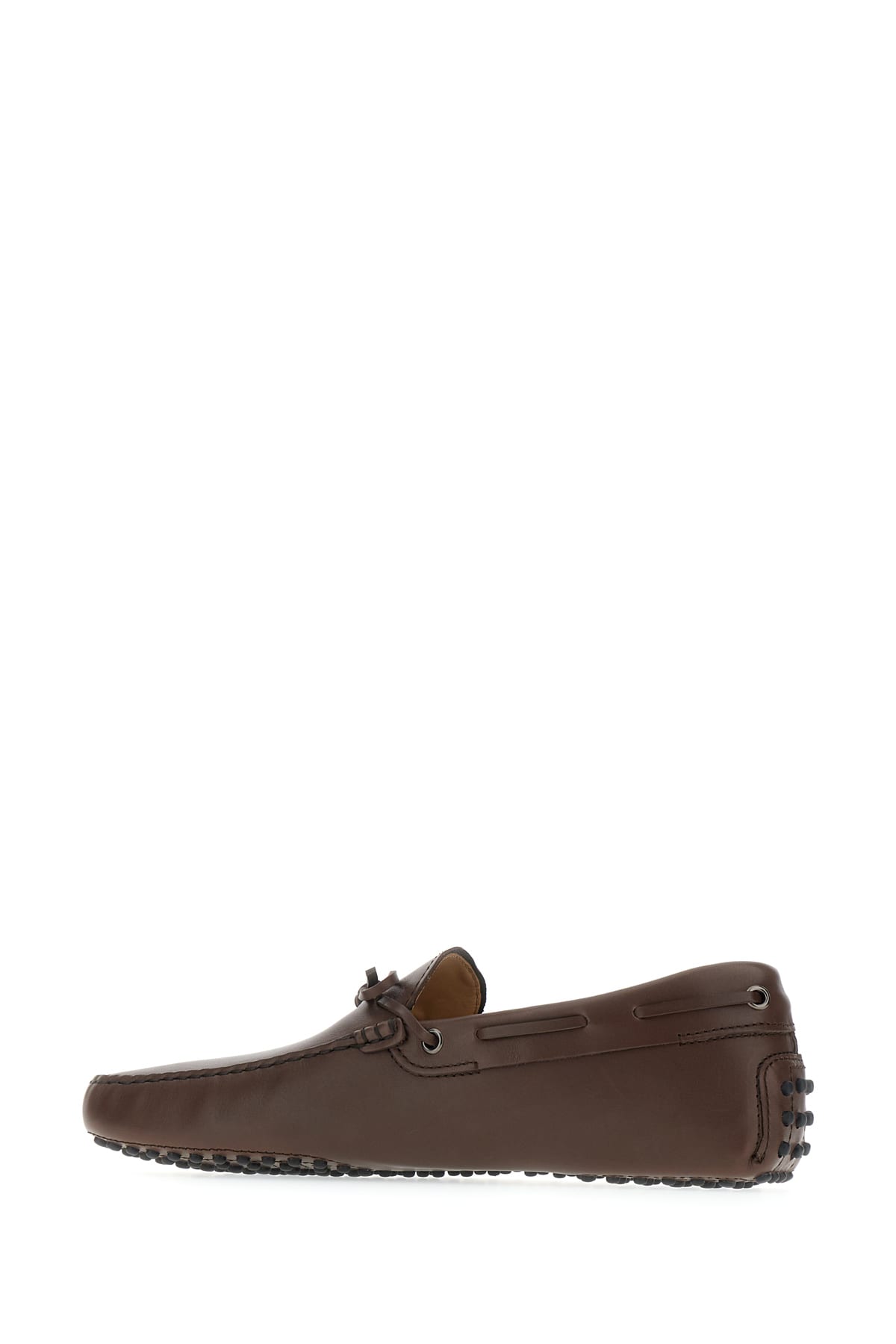 Shop Tod's Brown Leather Loafers In S611