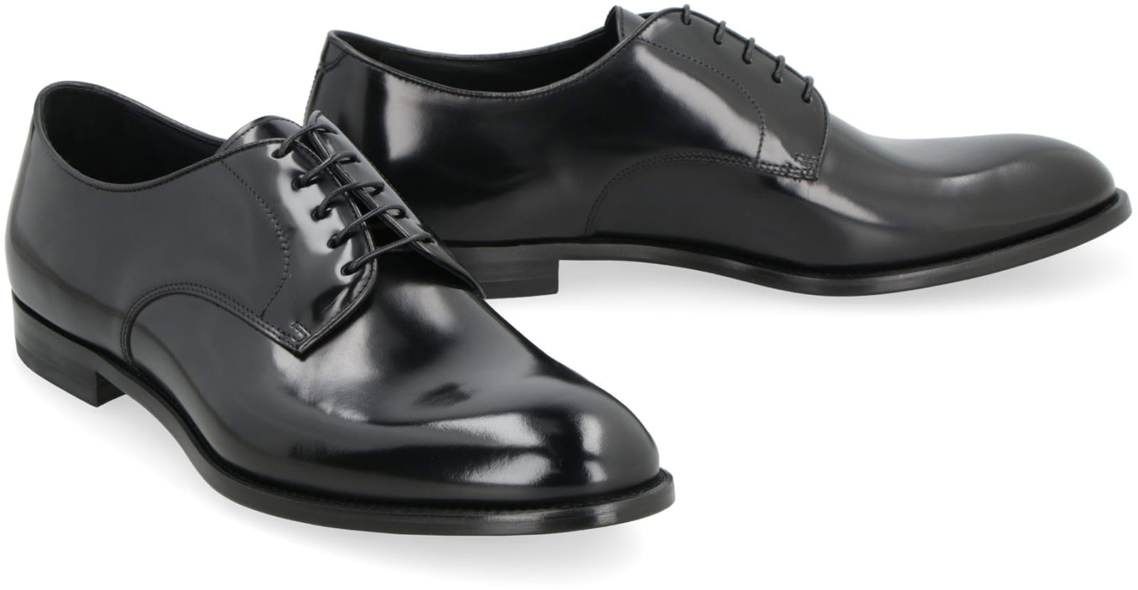 Shop Doucal's Leather Lace-up Shoes In Black