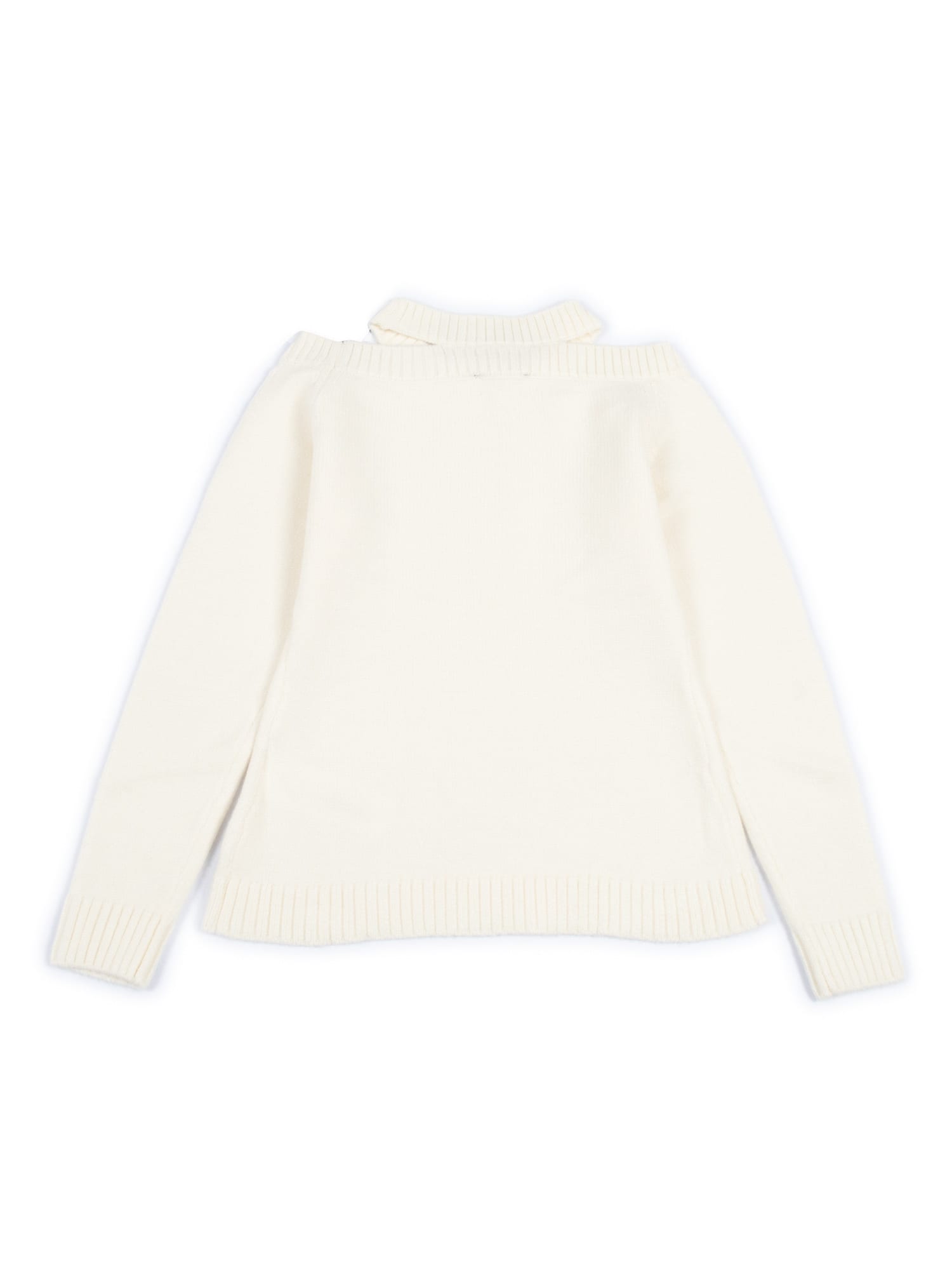 Monnalisa Cutout Sweater In White
