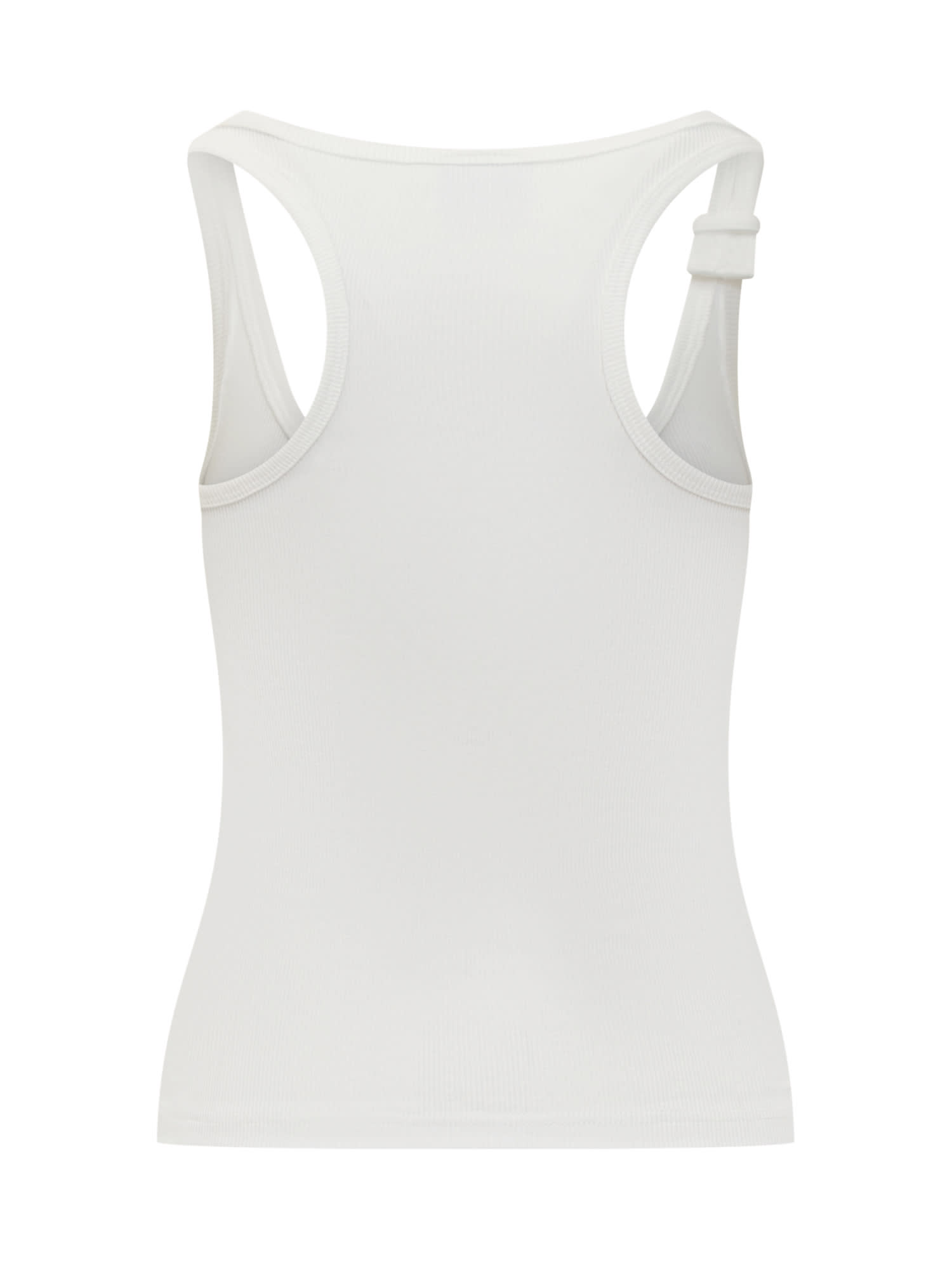 Courrèges White Sleeveless Tank Top In White