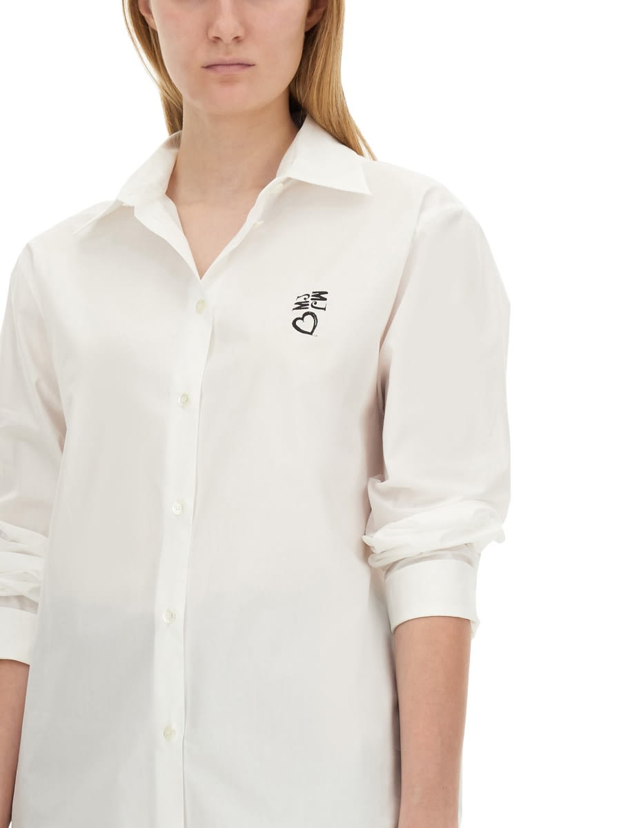 M05ch1n0 Jeans Cotton Shirt In White