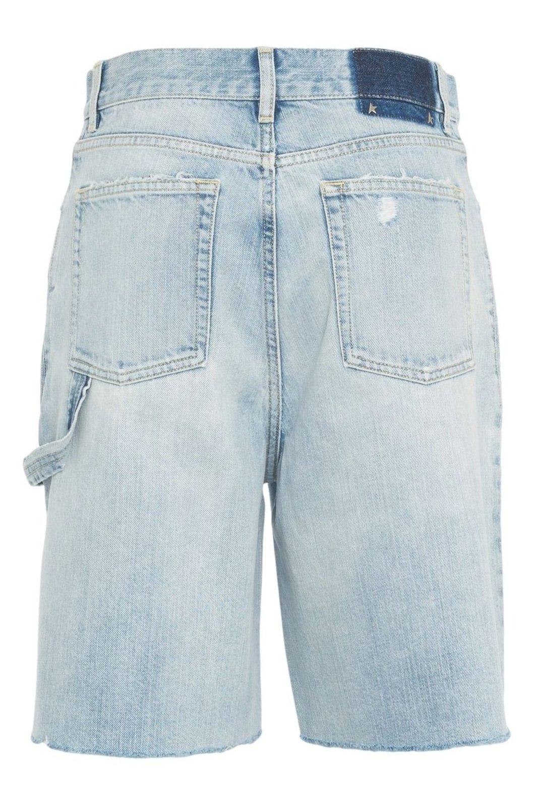 Golden Goose Distressed Denim Bermuda Shorts