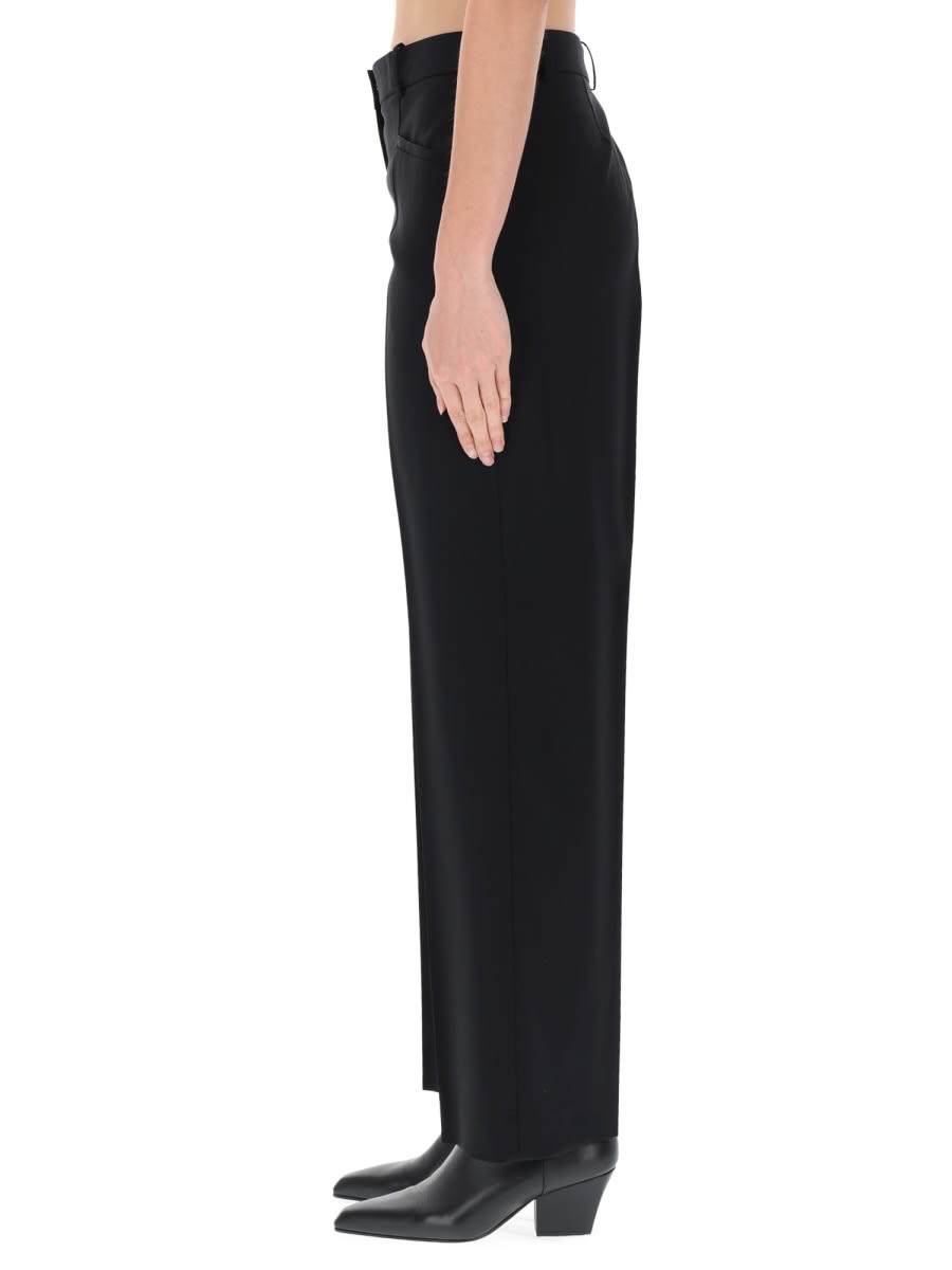 Hugo Boss Boss Tuleah Wool Flare Pants In Black