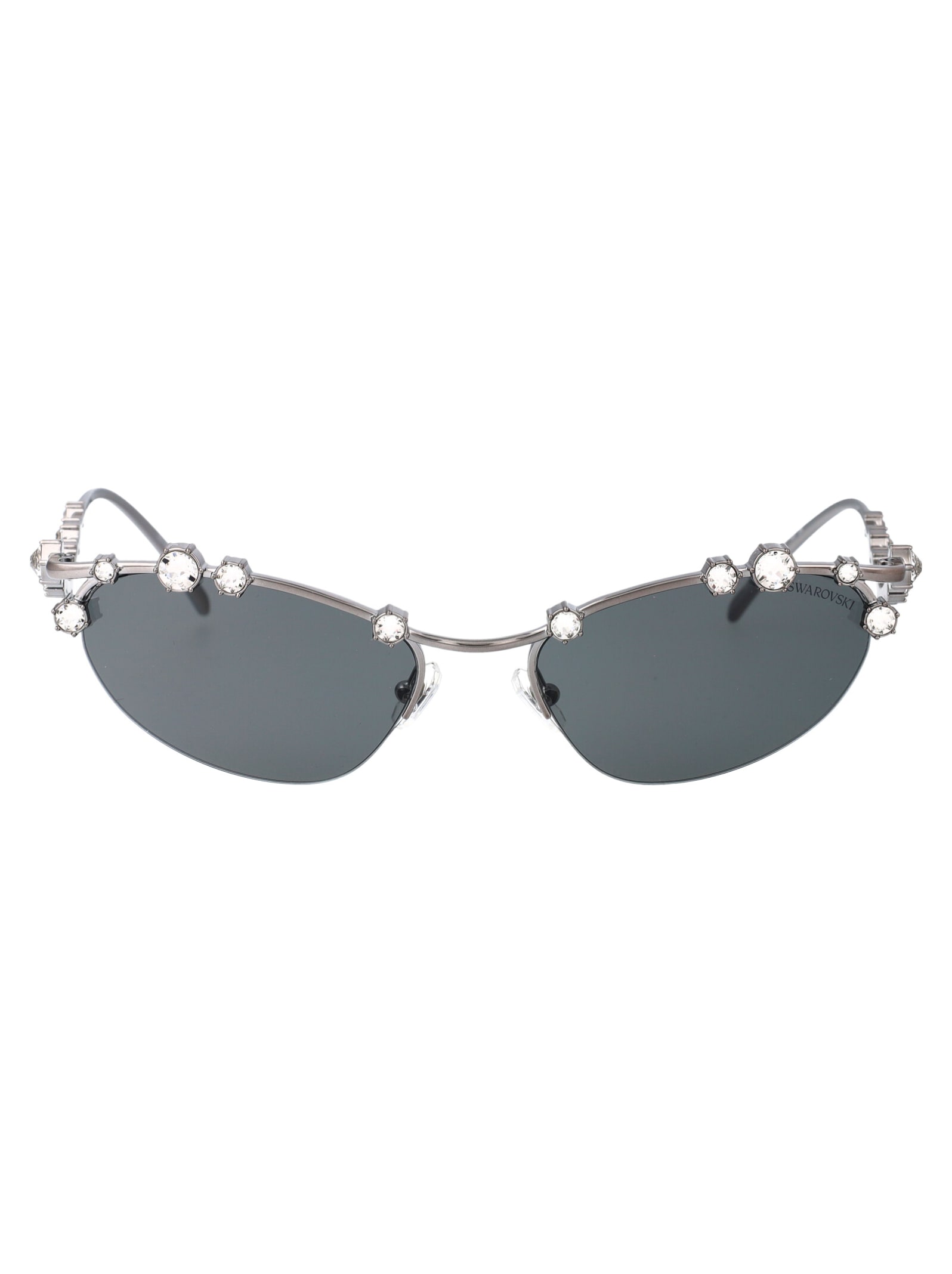 Shop Swarovski 0sk7016 Sunglasses In 400987 Gunmetal