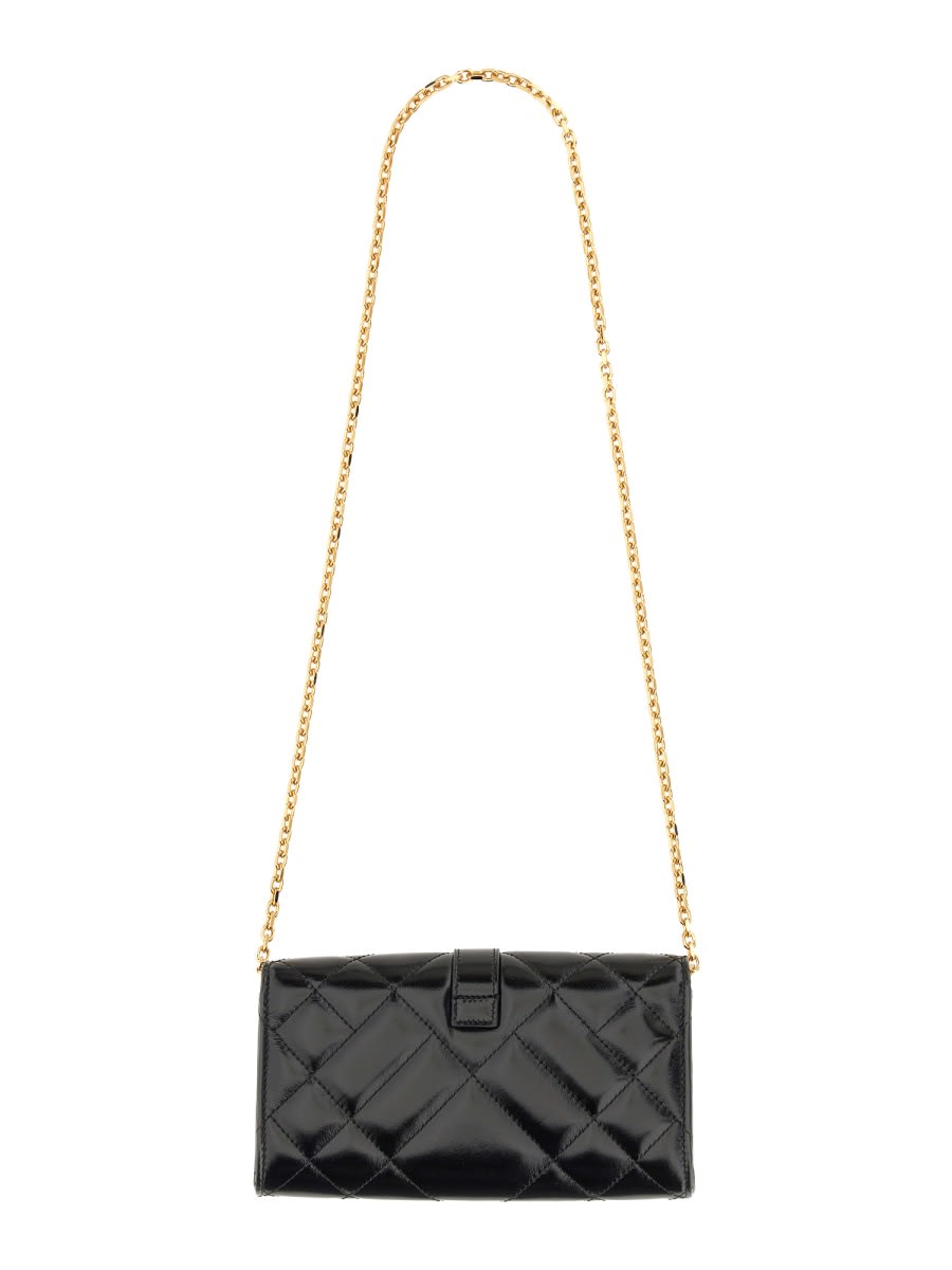 Shop Versace Greca Goddess Clutch Bag In Black