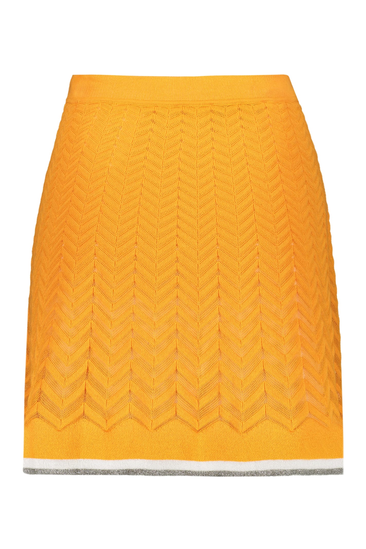 Shop Missoni Knit Skirt In Orange
