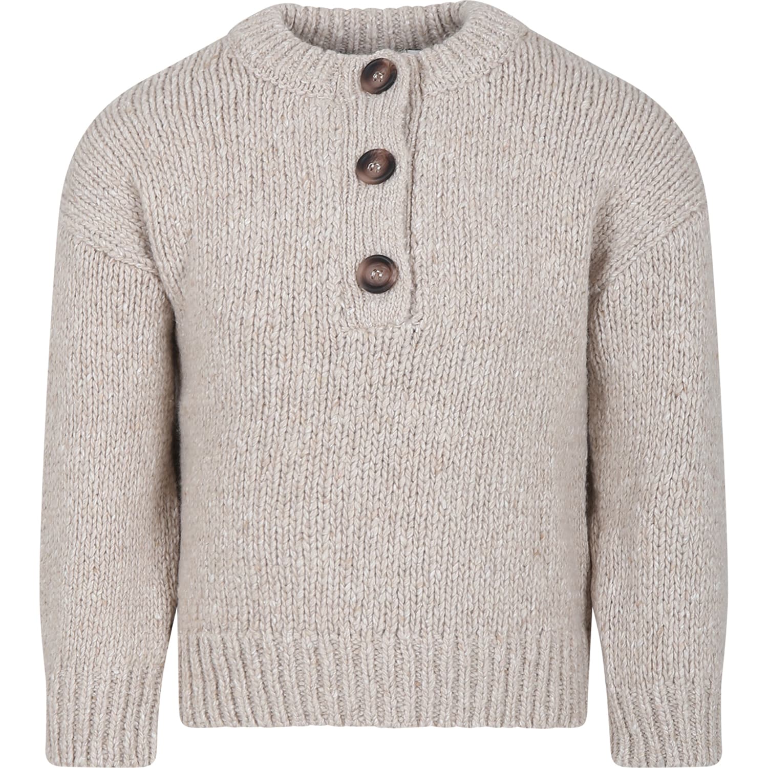 The New Society Kids' Beige Sweater For Boy