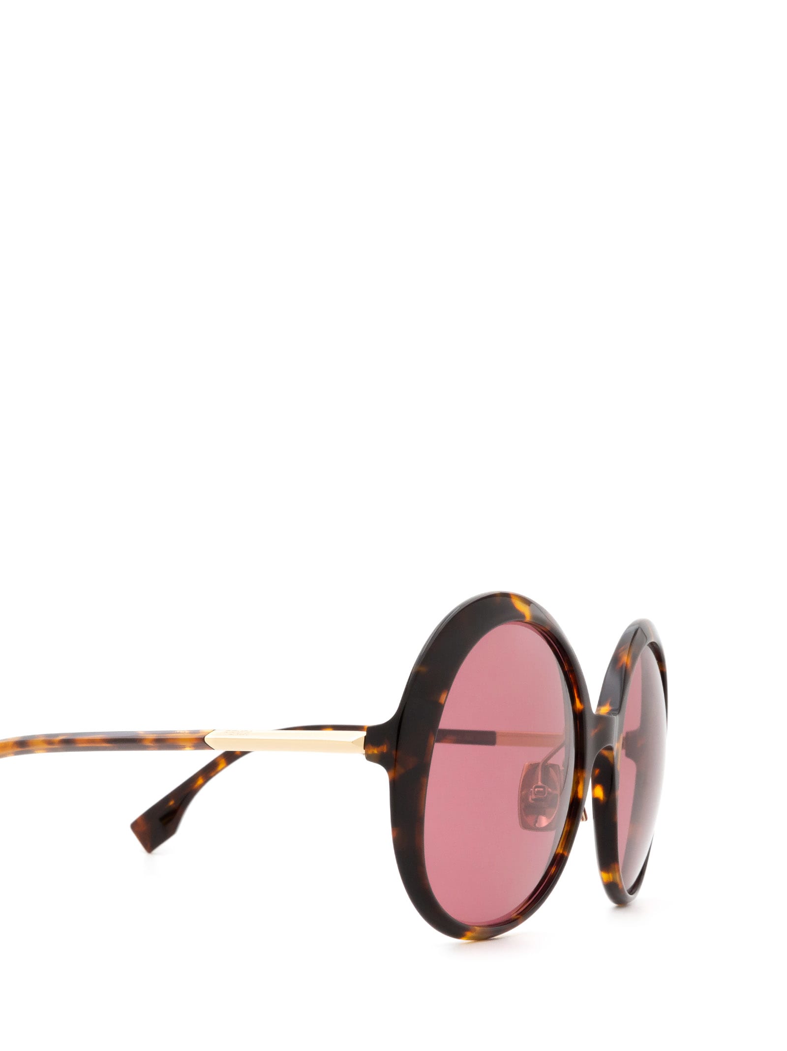 Shop Fendi Ff 0430/s Dark Havana Sunglasses