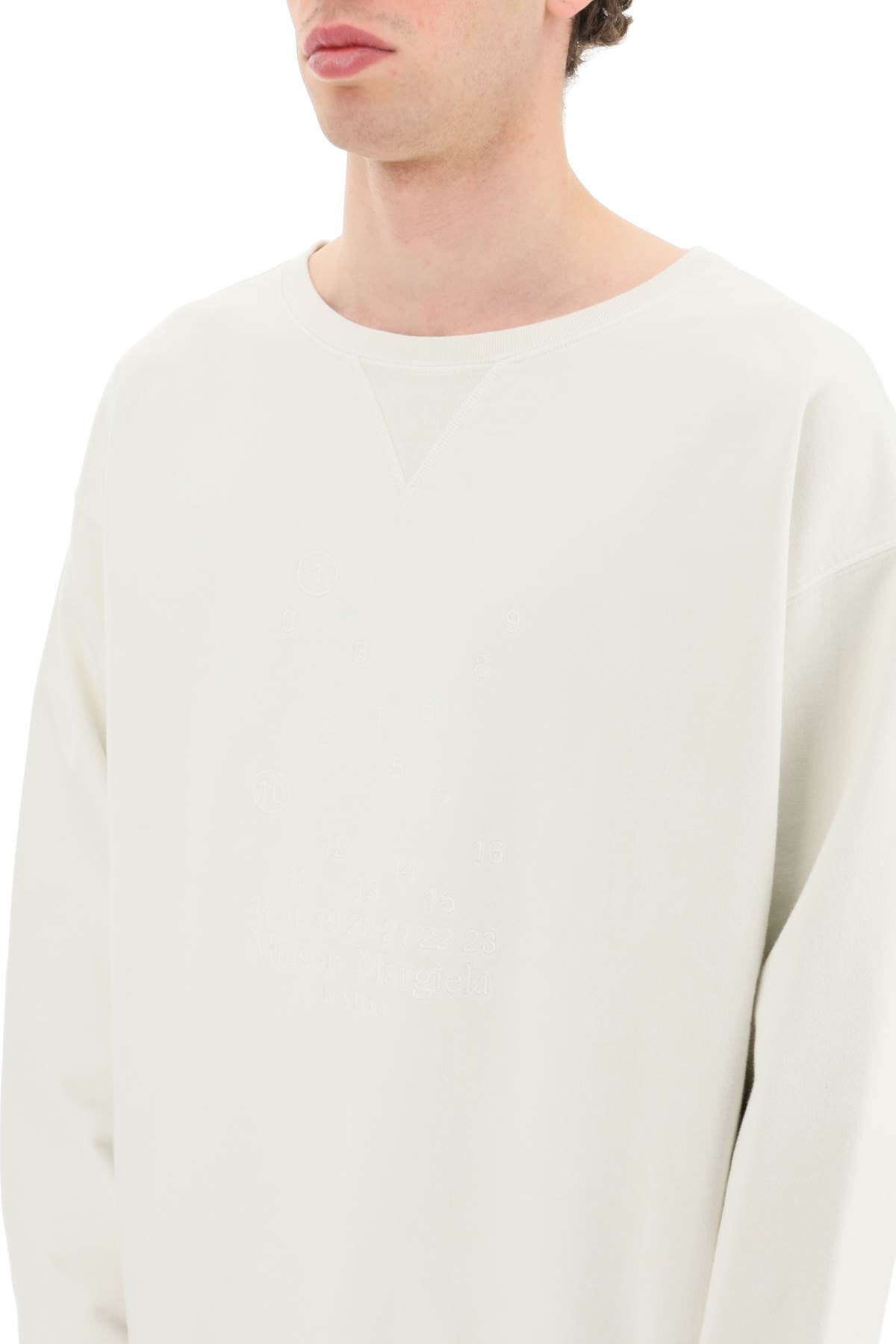 Maison Margiela Women Crewneck Sweatshirt In White