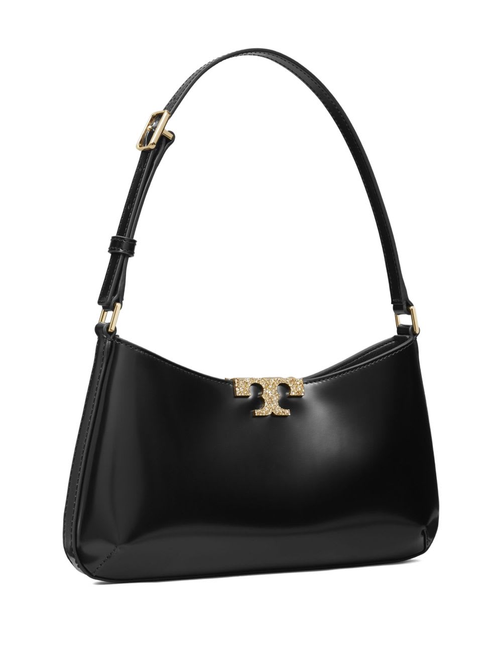 Tory Burch Eleanor Slim Leather Shoulder Bag In Black