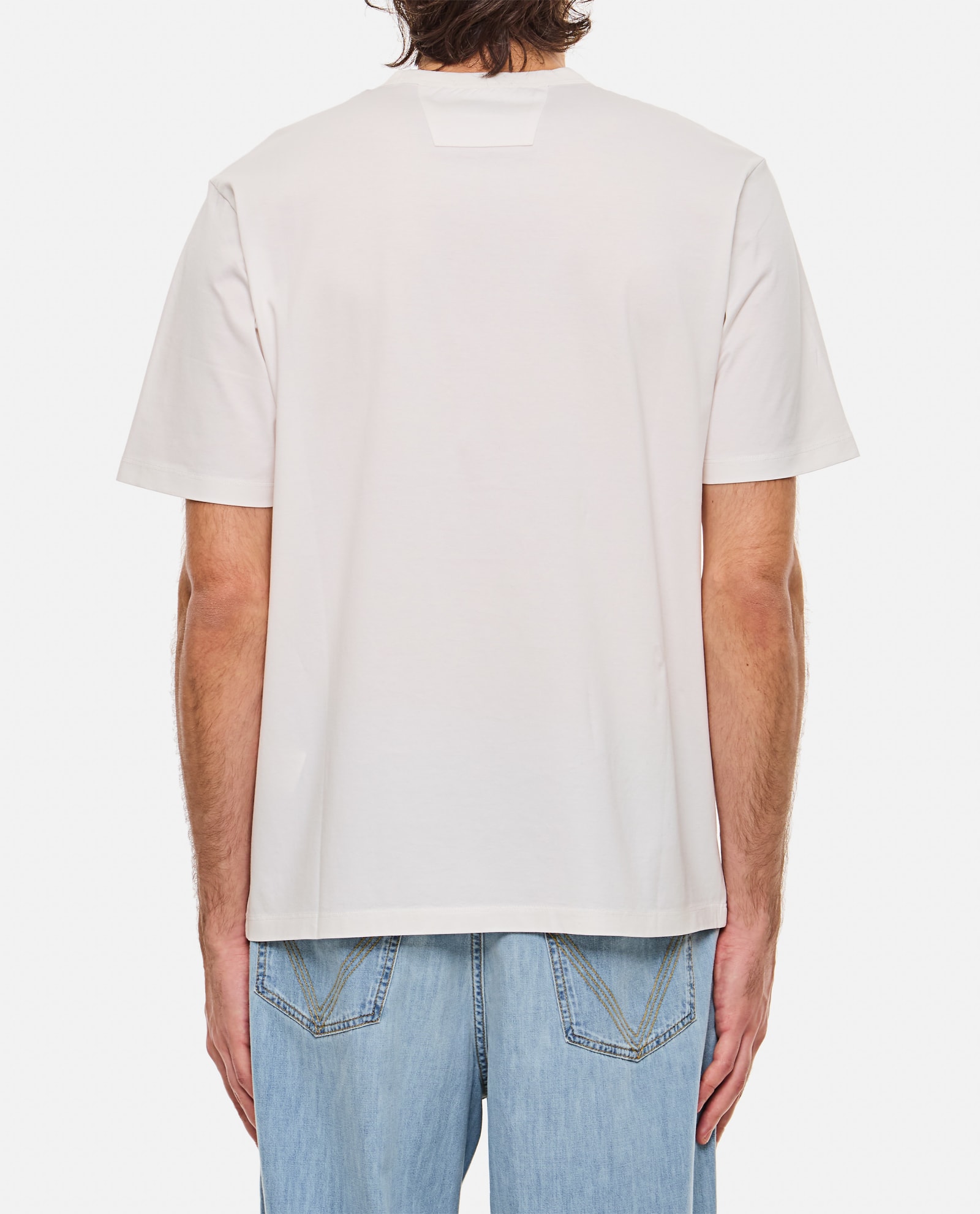 Shop C.p. Company Metropolis Series Mercerized Jersey Logo Print T-shirt In White