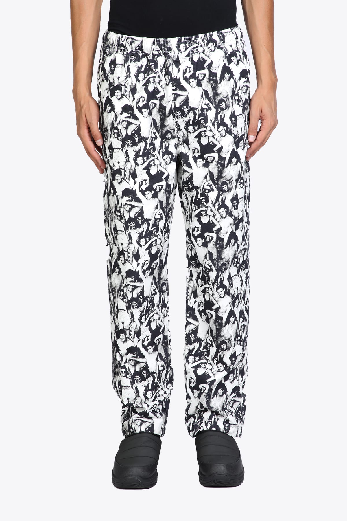 Stussy Mob Beach Pant Black and white all-over printed canvas pant - Mob beach pant