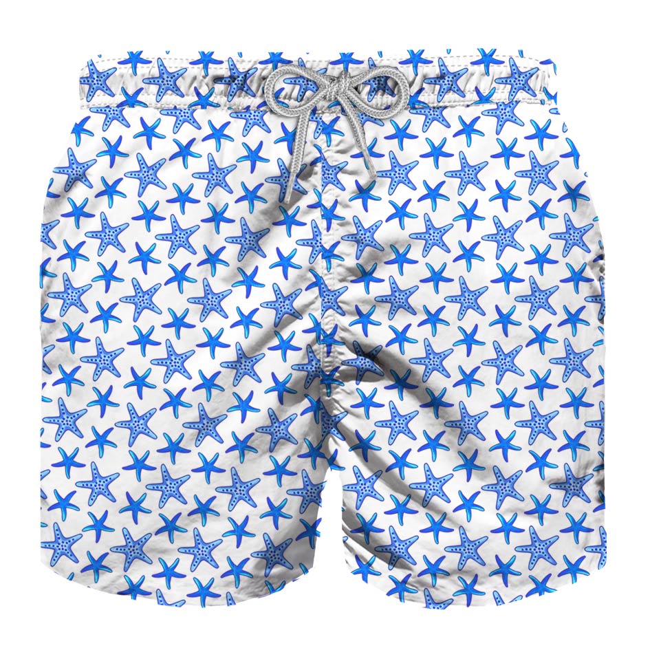 MC2 Saint Barth Micro Starfish All Over Print Boys Light Swimshorts