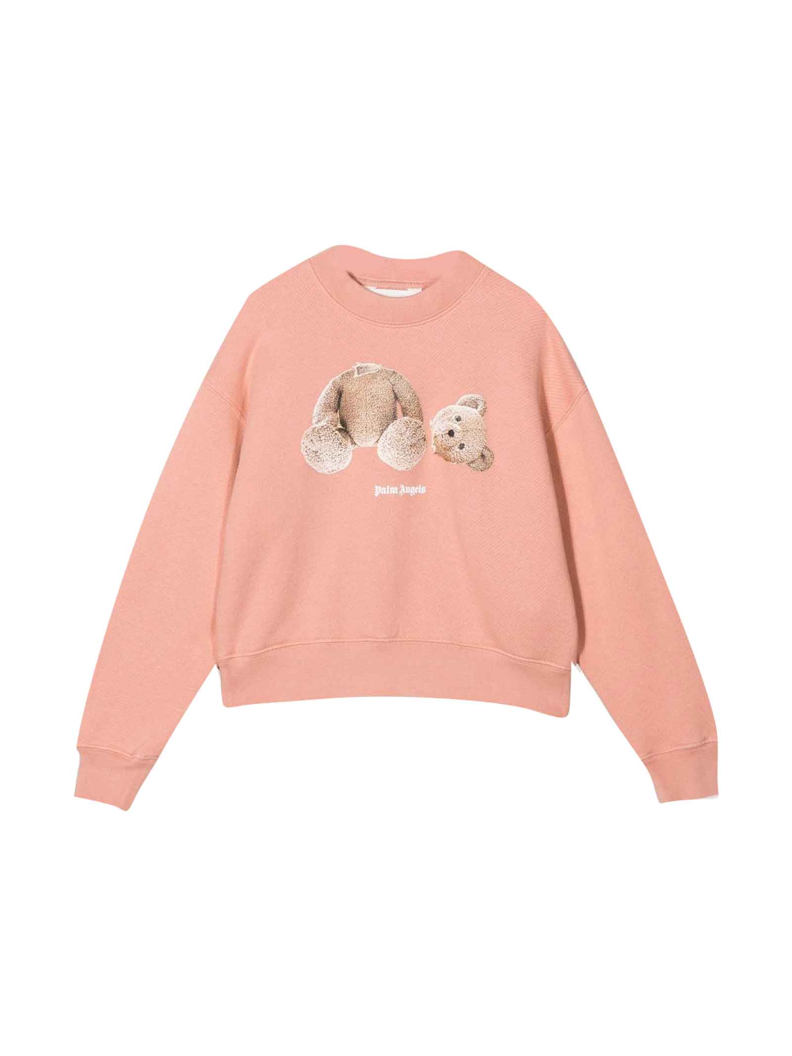 Palm Angels Girl Sweatshirt Print With Teddy