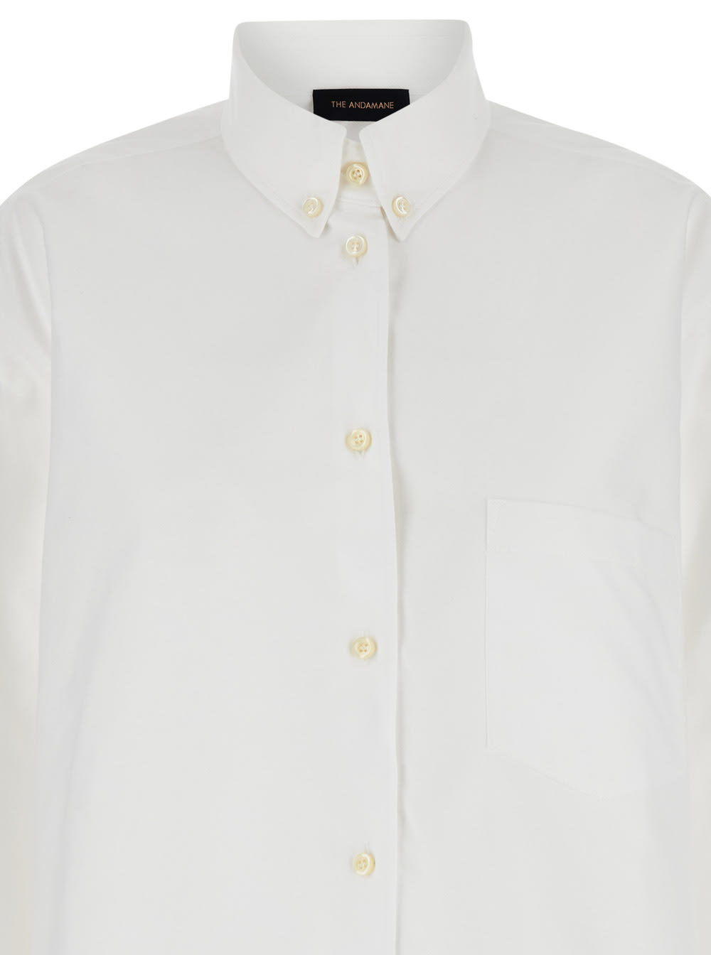 Shop The Andamane White Shirt With Buttons In Cotton Blend Woman