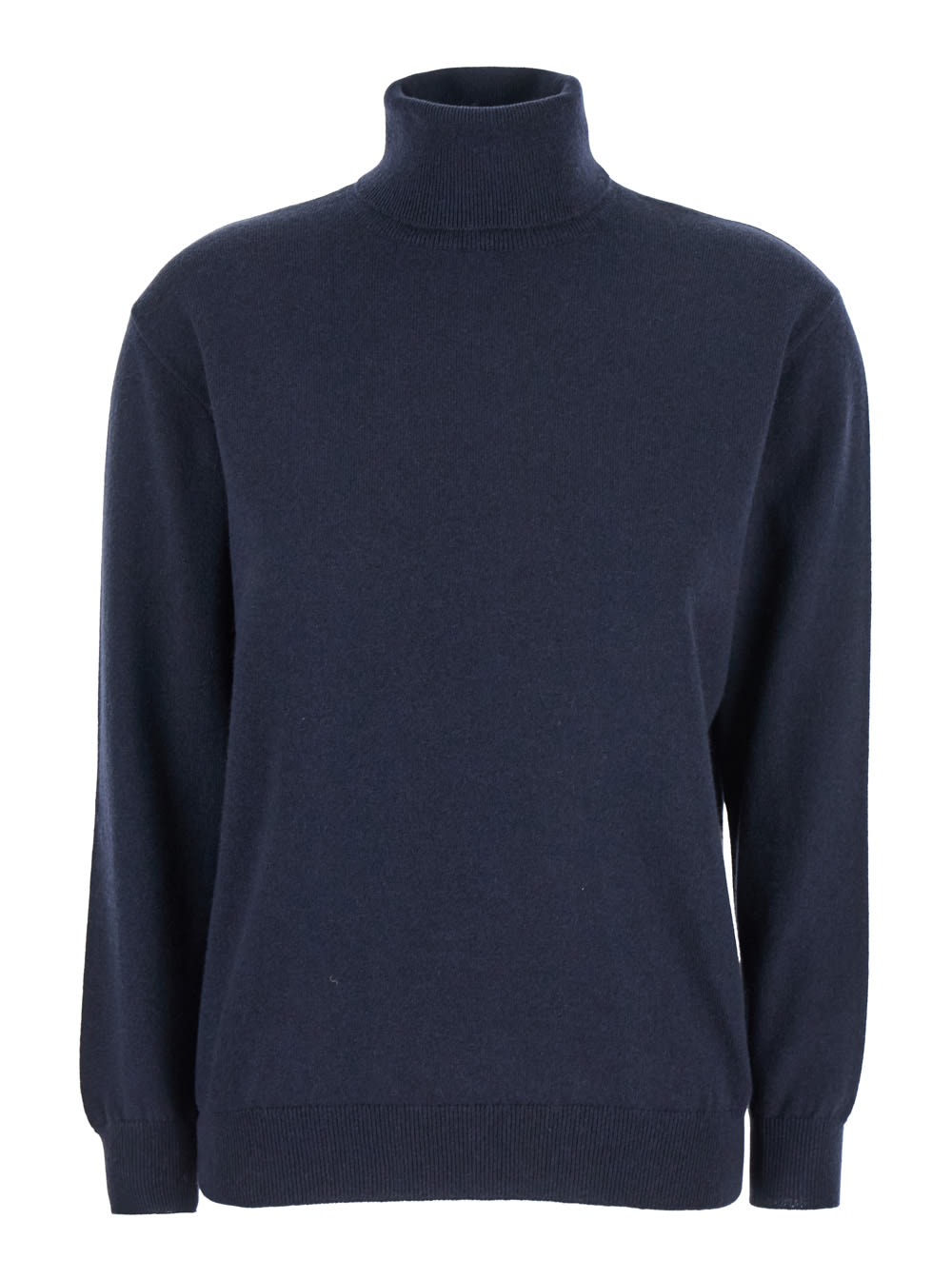 Brunello Cucinelli Blue Turtleneck Sweater In Blue